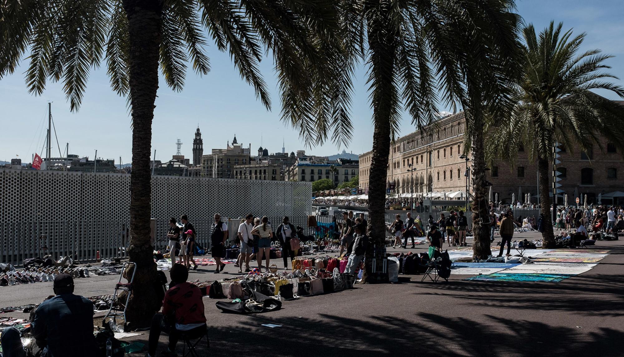 El Paseo de Juan de Borbón en Barcelona es uno de los puntos de más colapso de la zona en verano