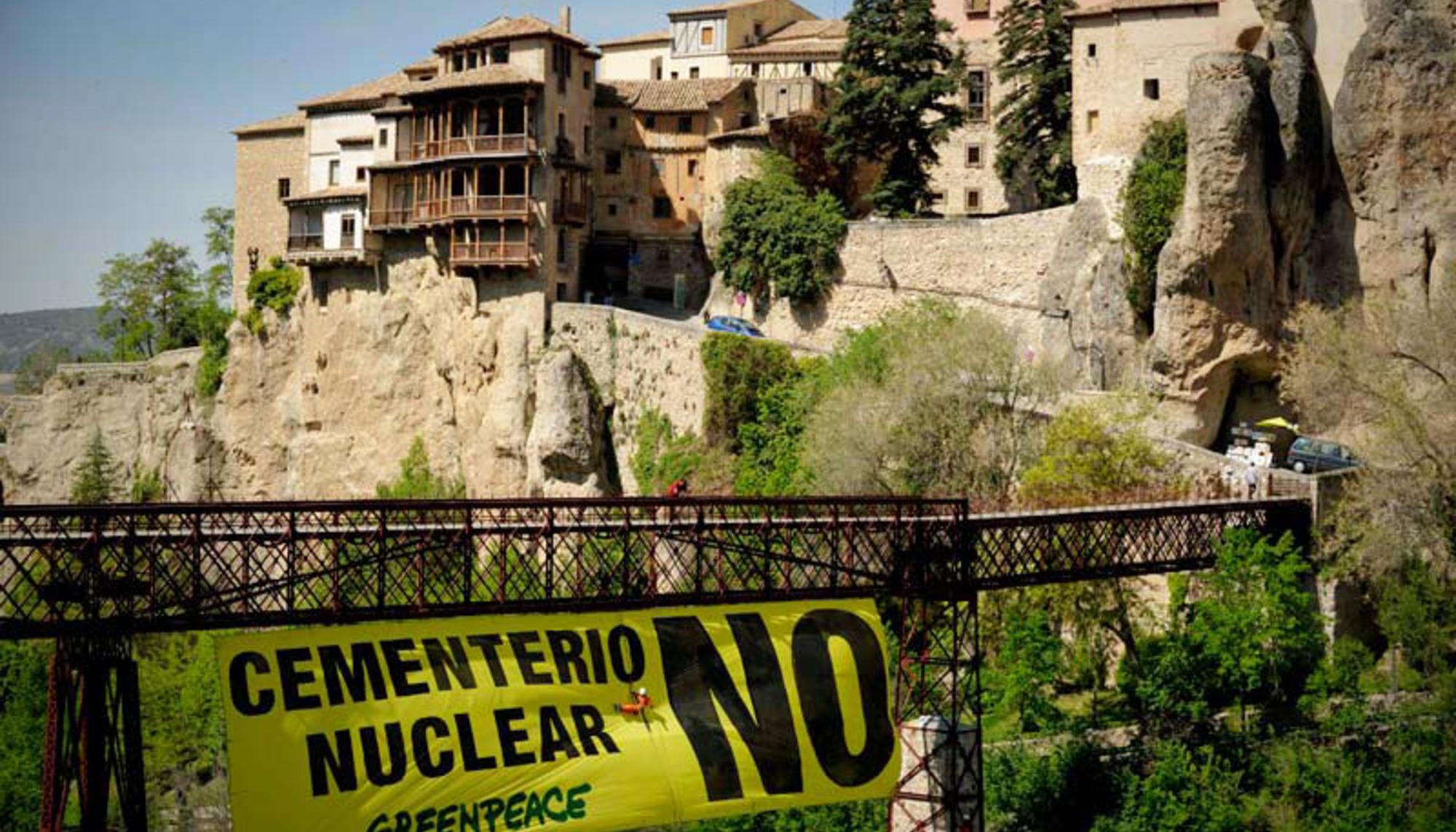 Acción de Greenpeace contra el ATC (Almacén temporal centralizado) en Cuenca.