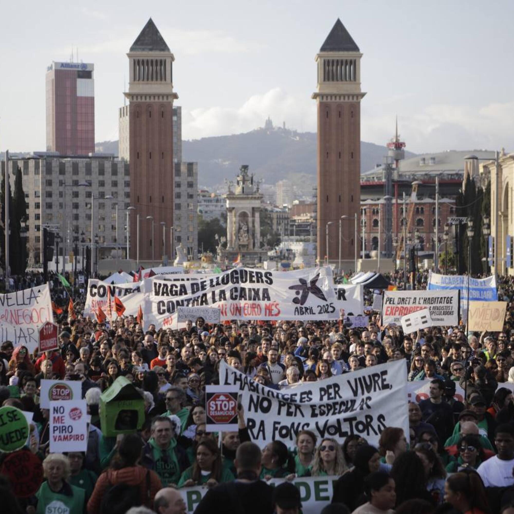 Manifestación en Barcelona el 5 de abril por el derecho a la vivienda