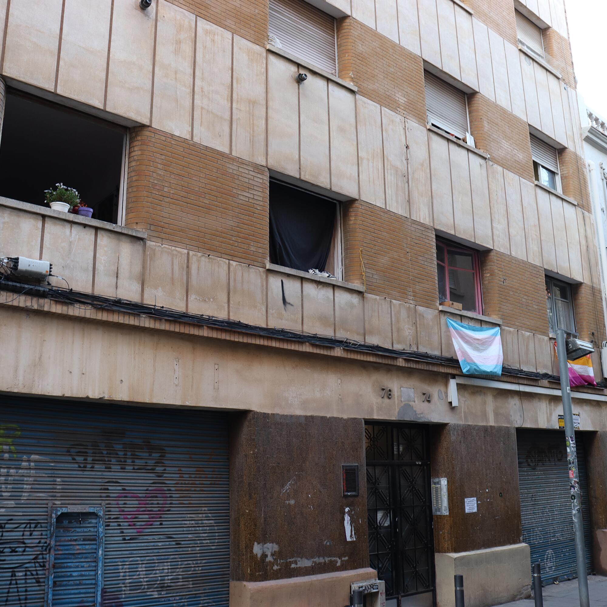 Bloque de pisos en la calle Llenguadoc en el barrio de Sant Andreu de Barcelona.