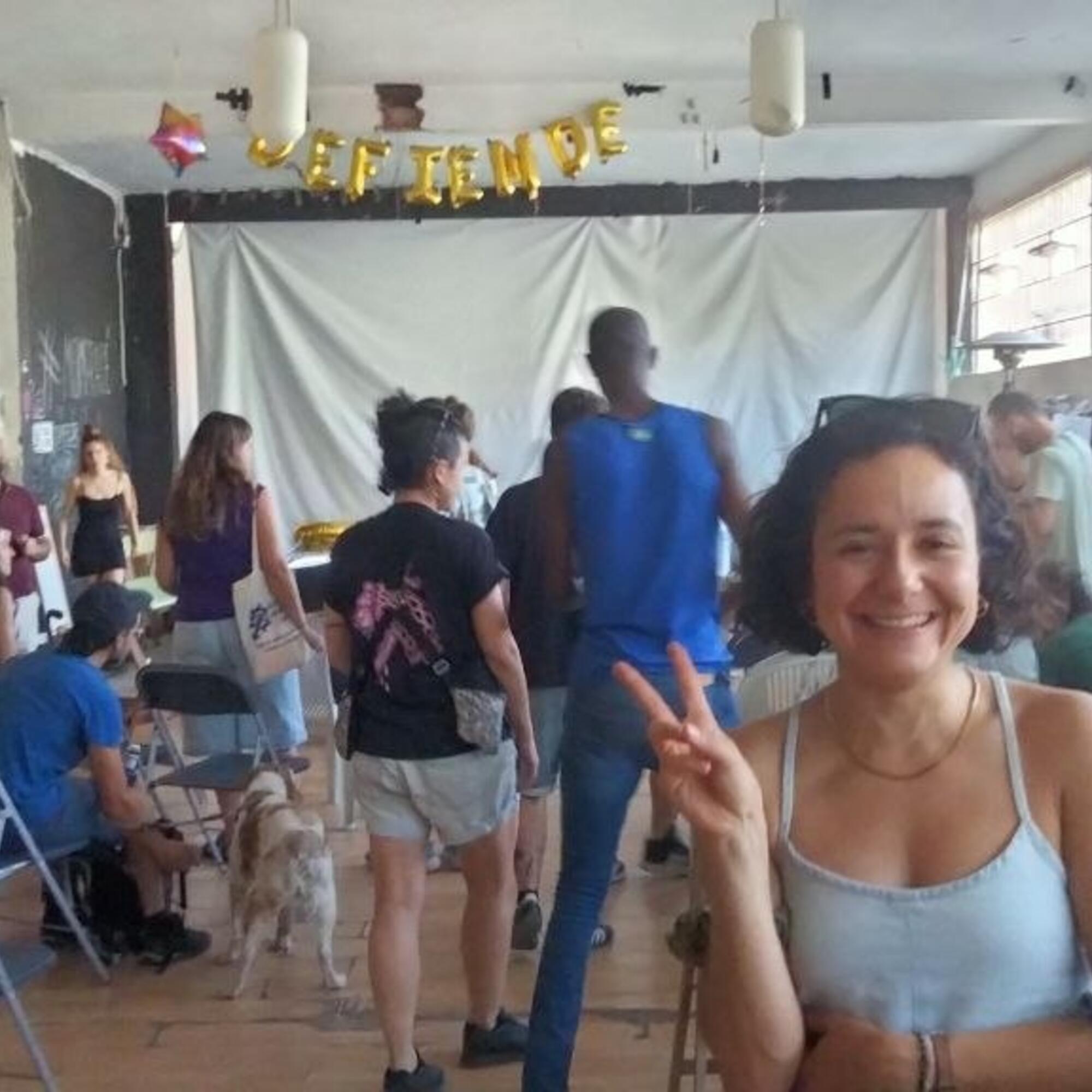 La autora y presidenta de Mercado Social de Madrid en VI Jornadas de Autodefensa Laboral de Jaleo (Autoría: Mercado Social)