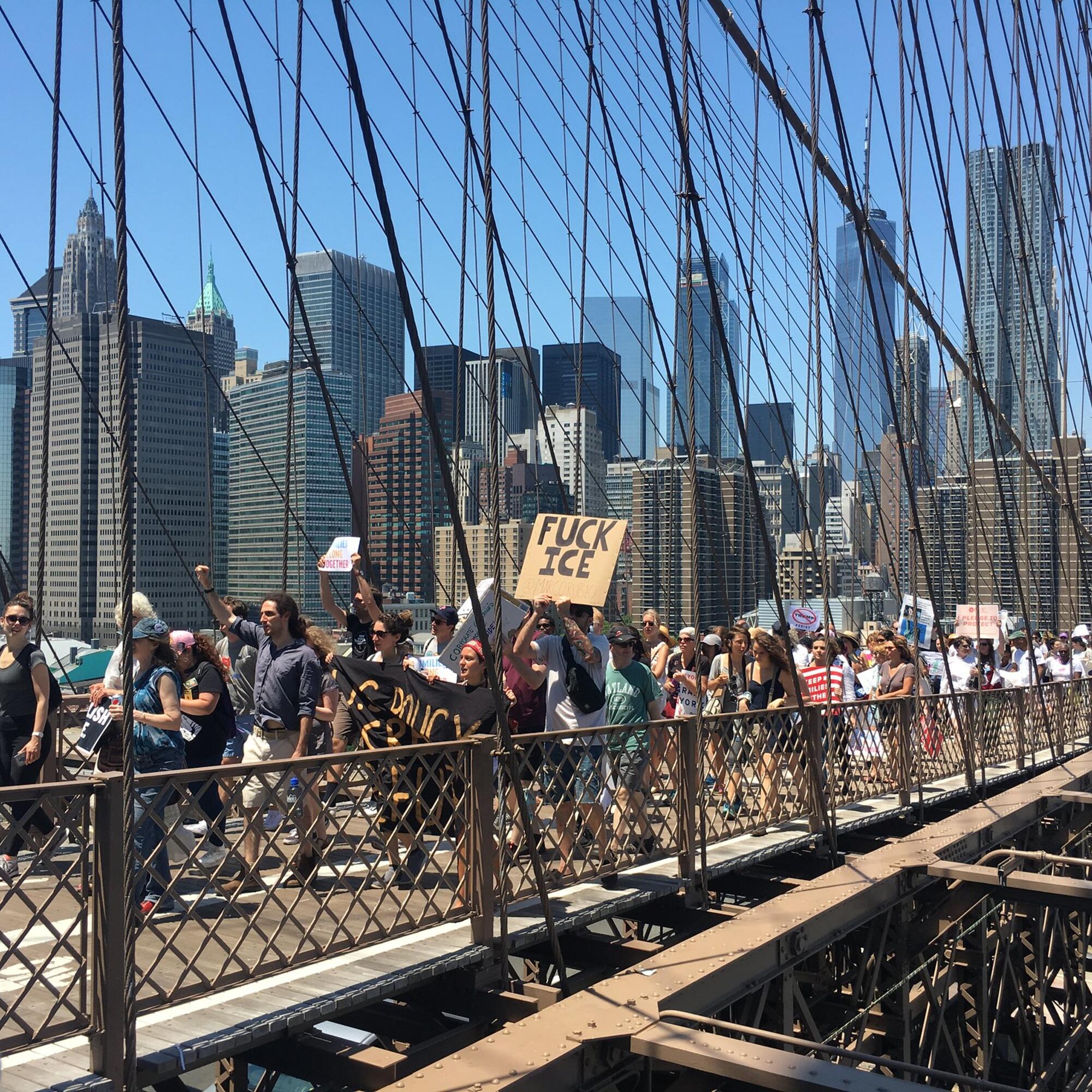 Manifestación contra ICE en Nueva York,