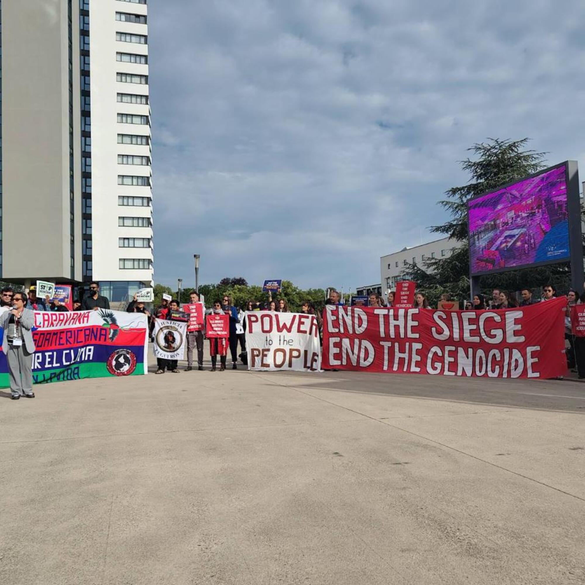 Protesta en Bonn (Alemania) en el contexto de la Convención de Naciones Unidas Contra el Cambio Climático (UNFCCC).