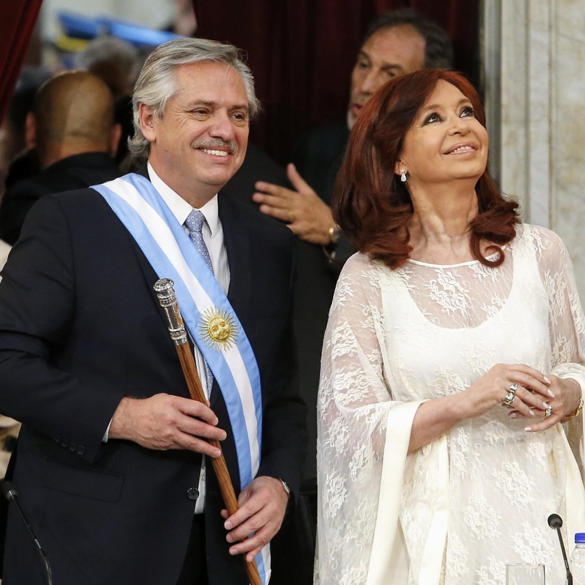 El presidente argentino, Alberto Fernández, y la vicepresidenta, Cristina Fernández.