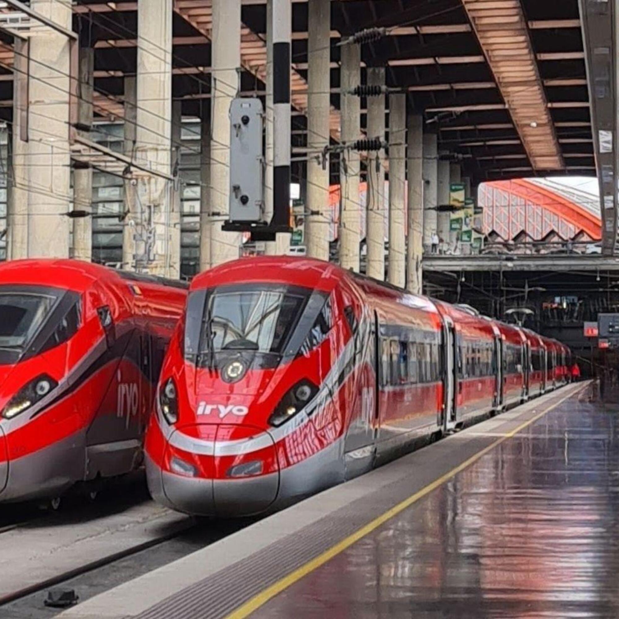 Trenes de Alta Velocidad de Iryo en la Estación de Atocha.
