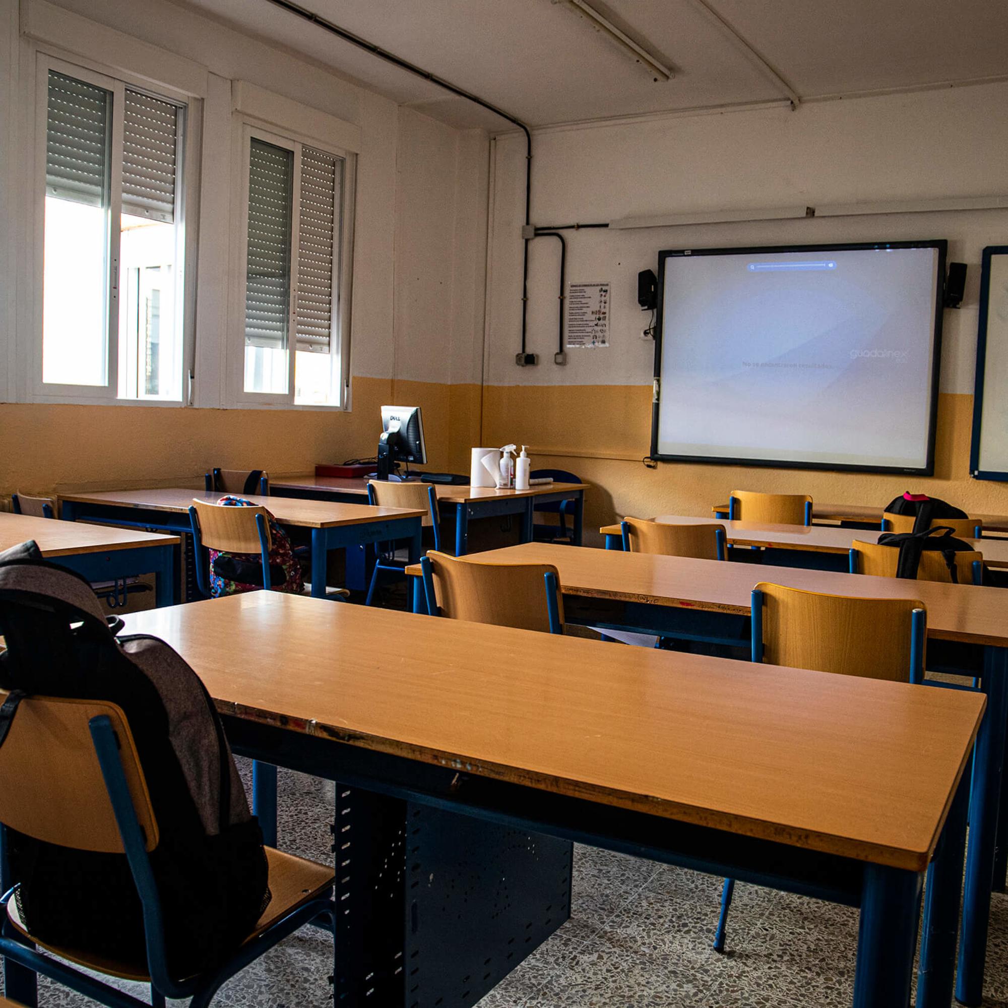 Aula vacía IES Madraza