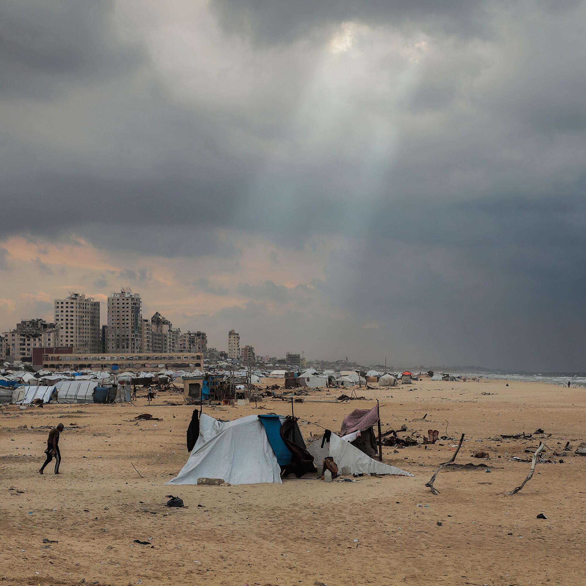Invierno en Gaza inundaciones  - 2
