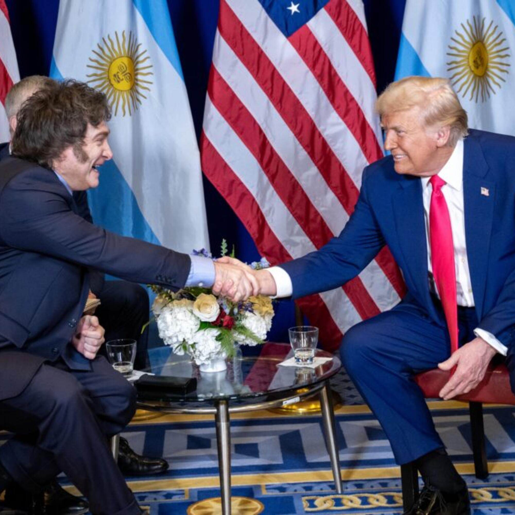 El presidente Trump se reunió con el presidente Milei en Washington el 22 de febrero de 2025.