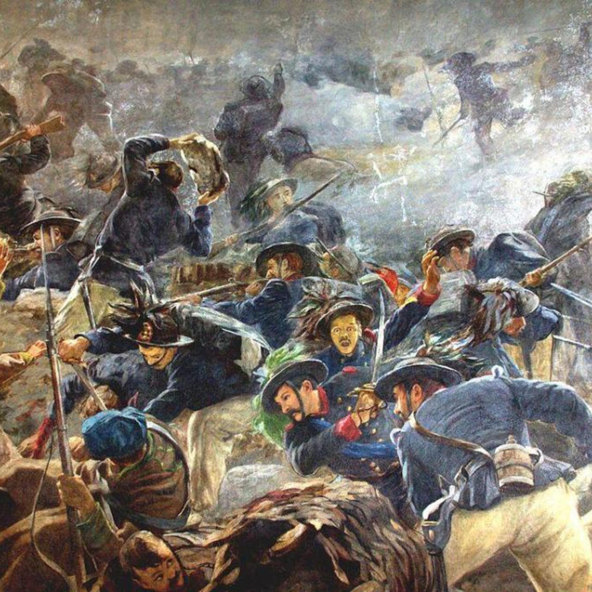 Cuadro de la Guerra de Crimea, que enfrentó al imperio ruso con una alianza del Imperio otomano, Francia, el Reino Unido y el Reino de Cerdeña entre 1853 y 1856.