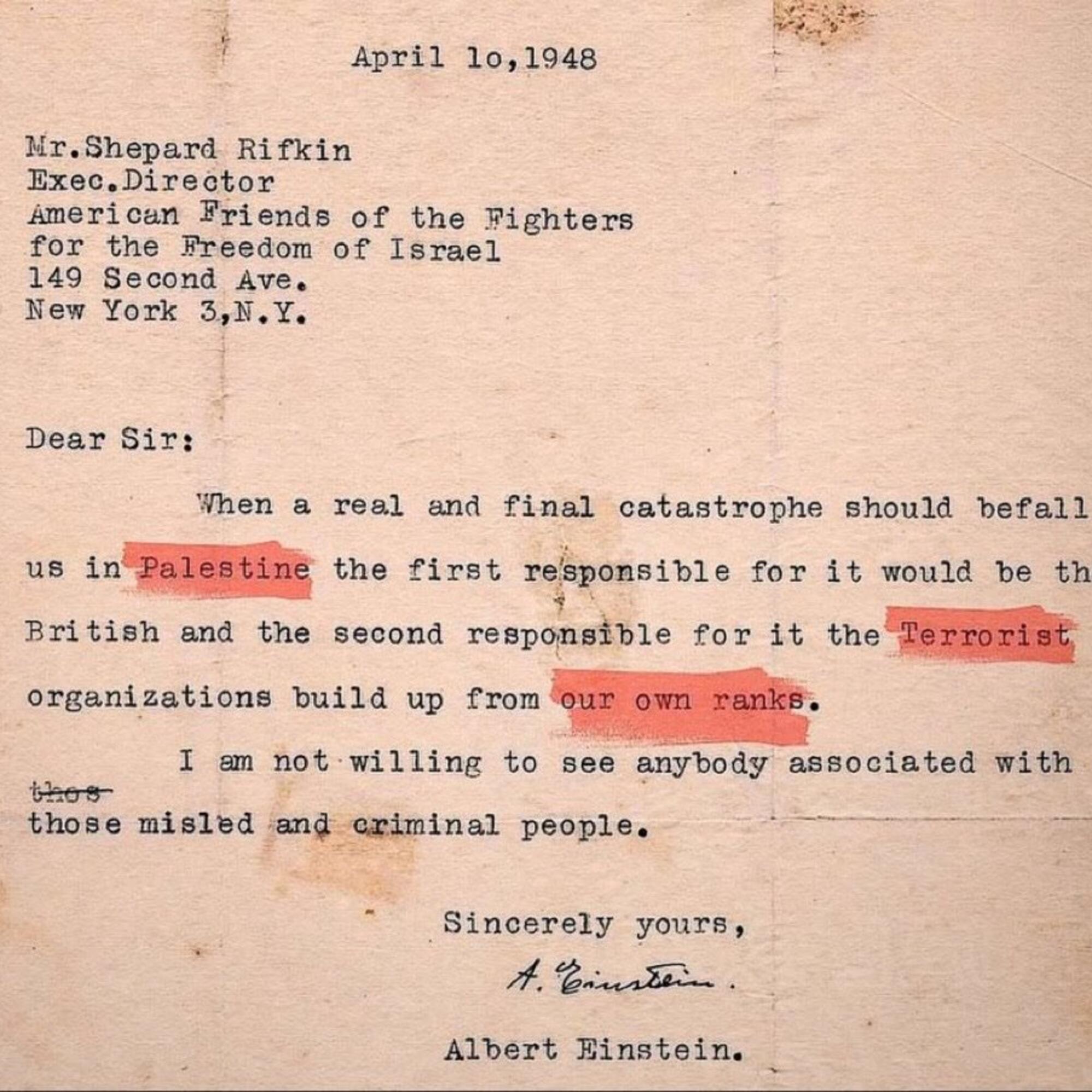 Albert Einstein, abril de 1948