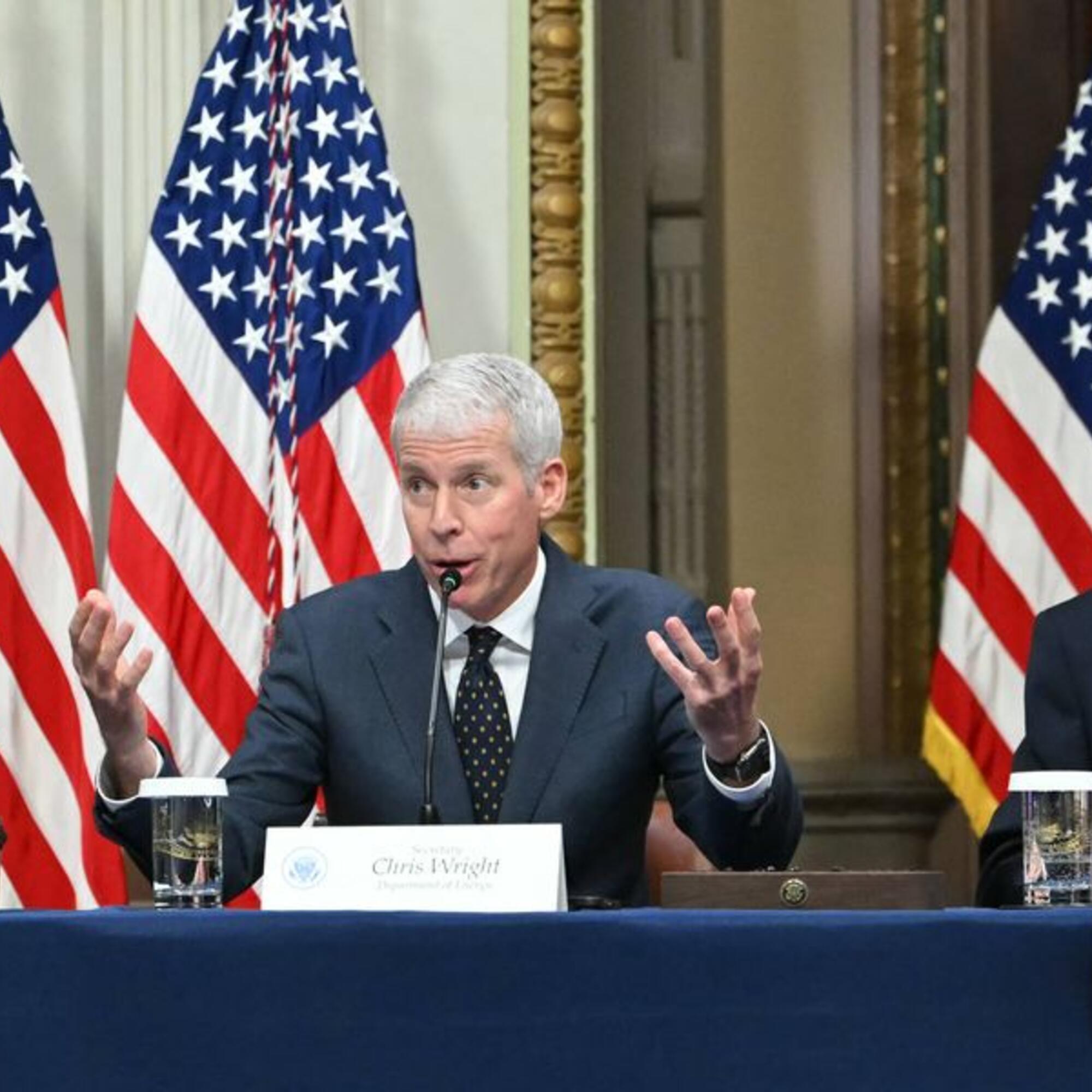 El secretario de Energía, Chris Wright, junto con el presidente de EEUU, Donald Trump.