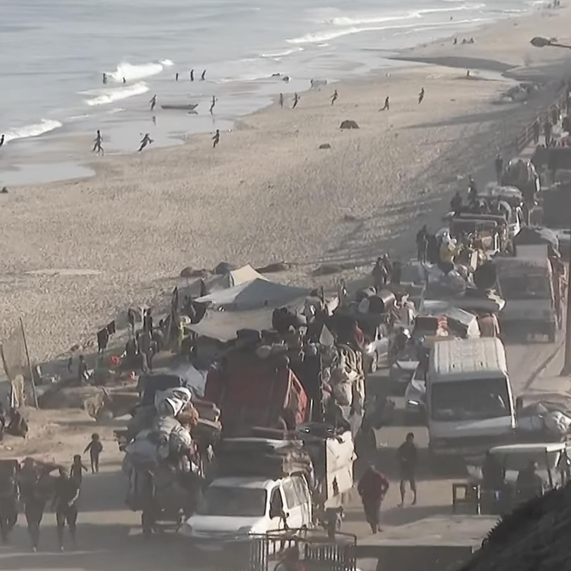 Desplazamientos en Ciudad de Gaza.