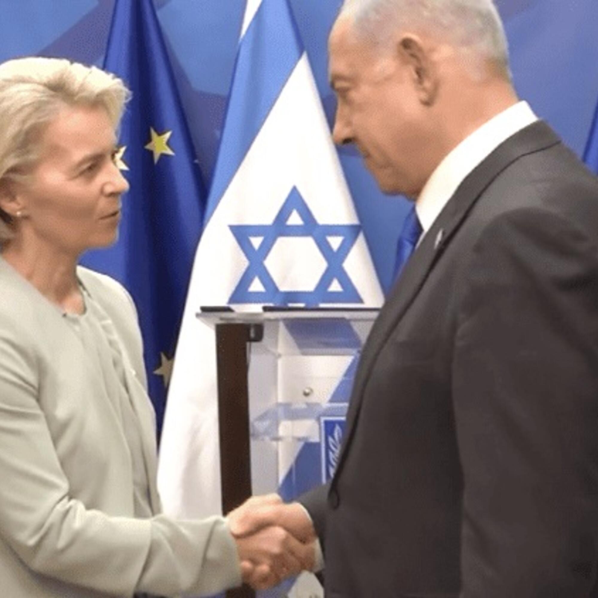 Von der Leyen y Netanyahu