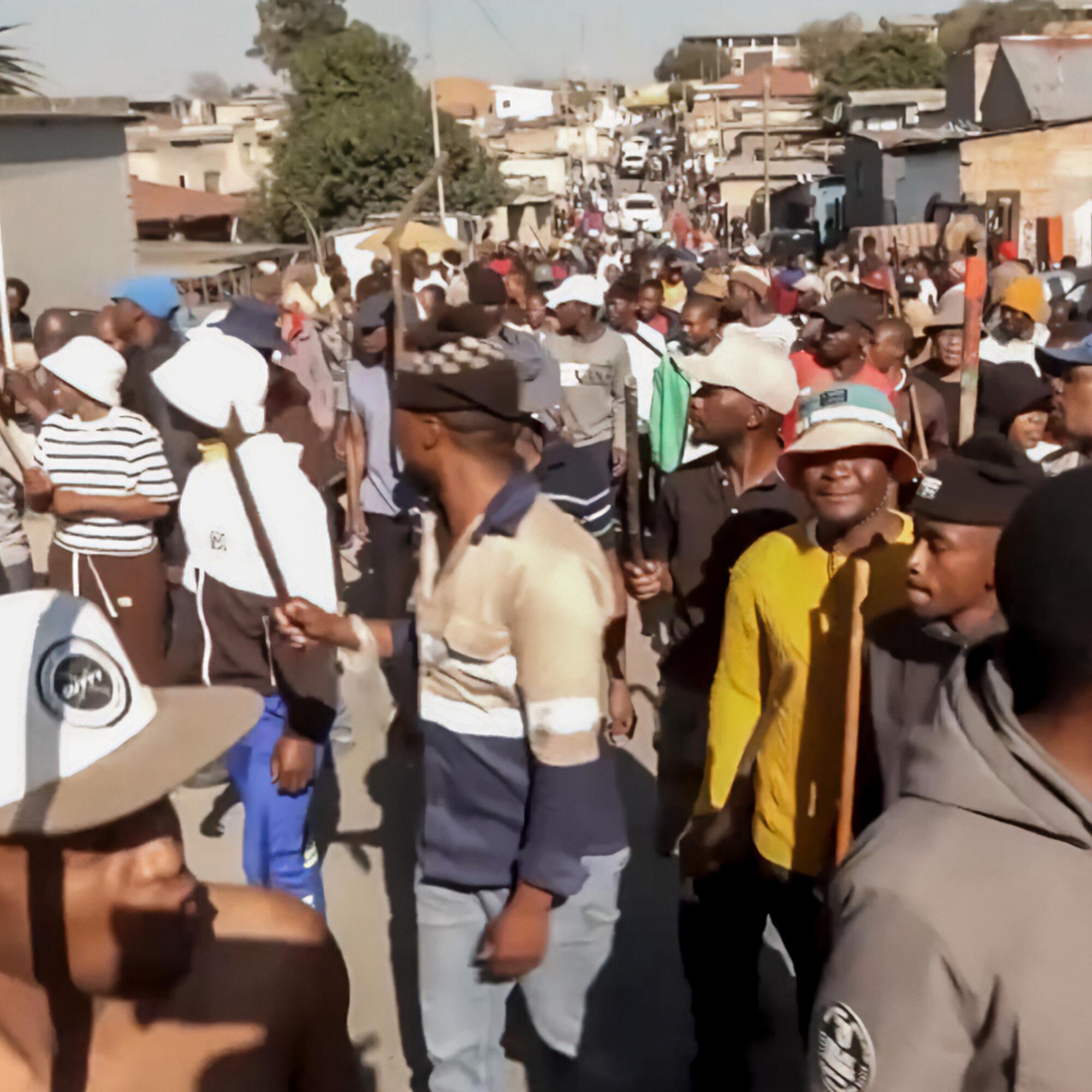 Manifestación antiinmigración Sudáfrica