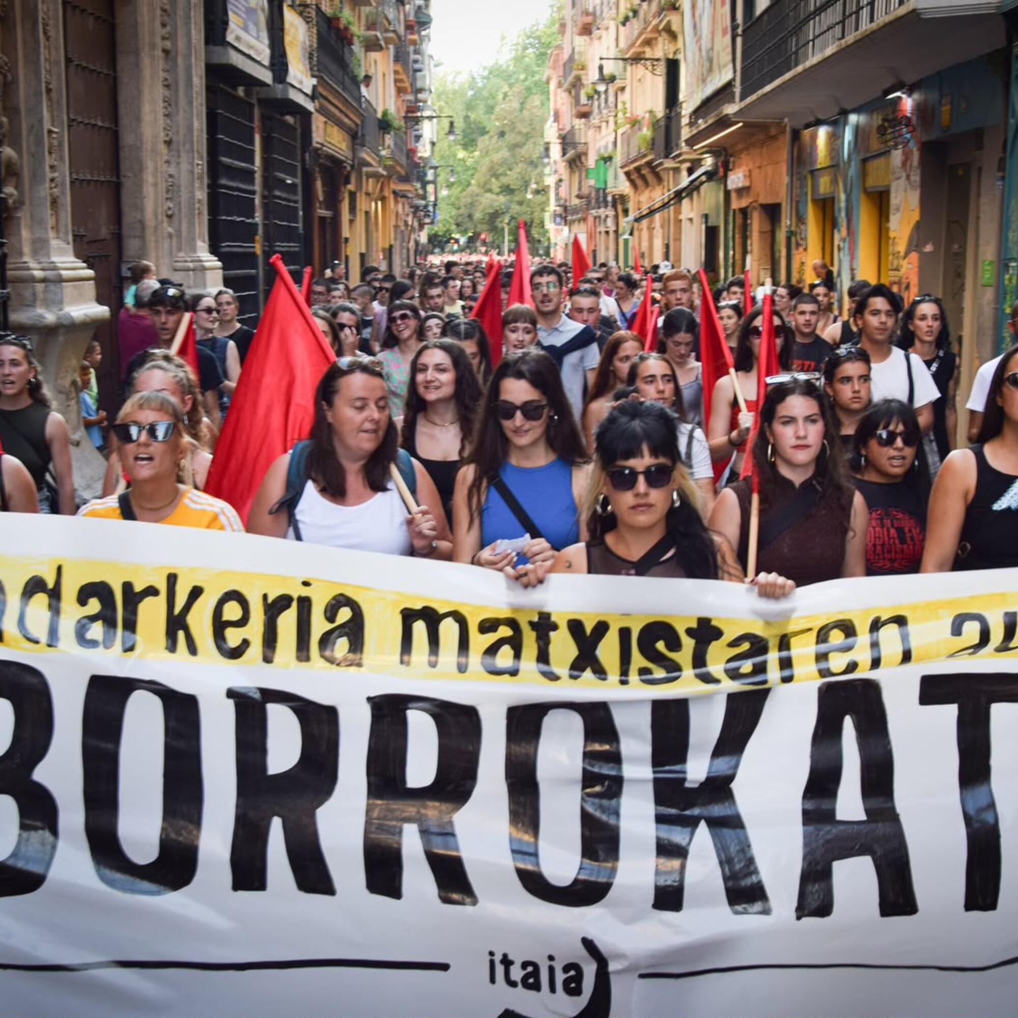 Itaian manifestazio Iruñean