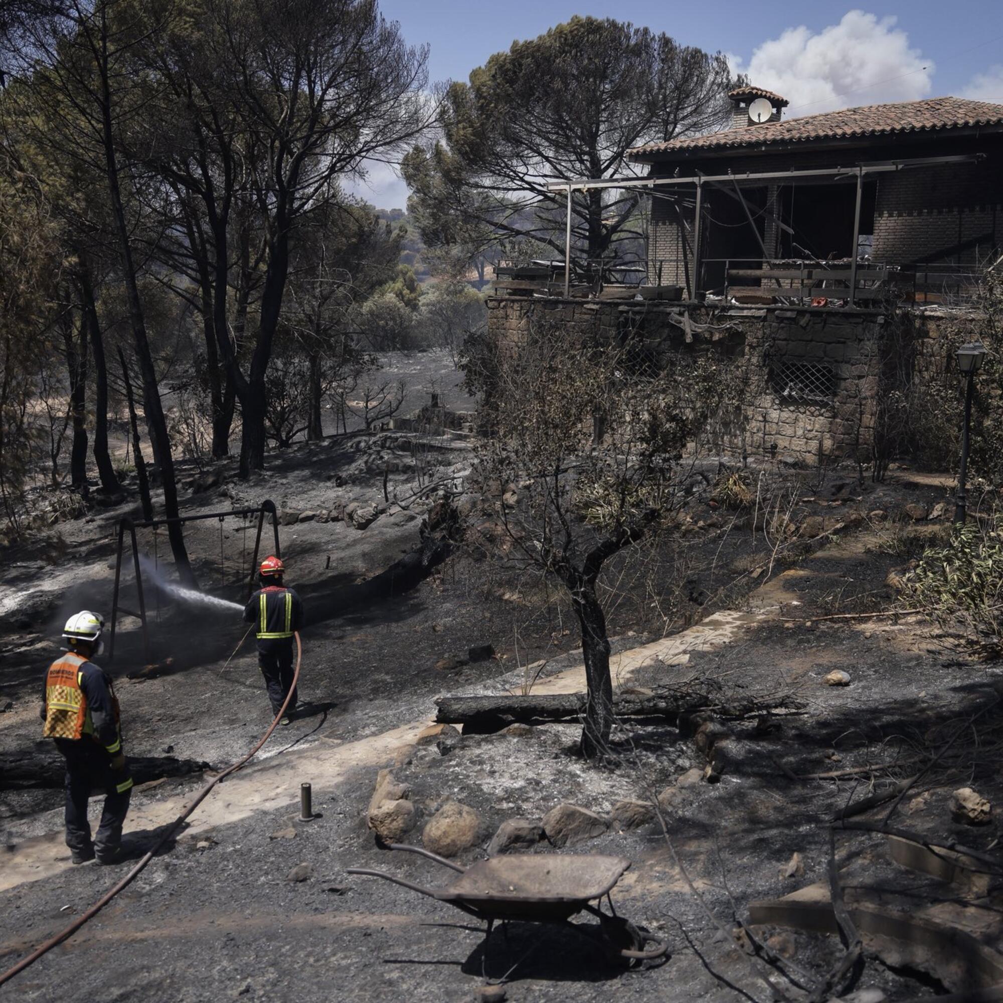 Casa calcinada incendio Madrid