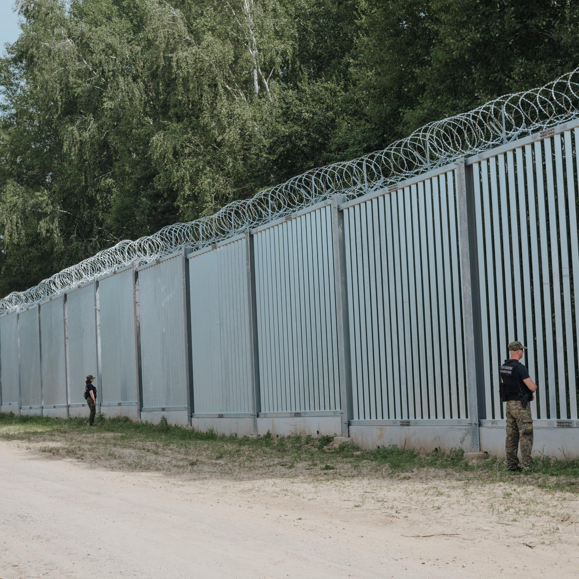 Valla fronteriza en Polonia