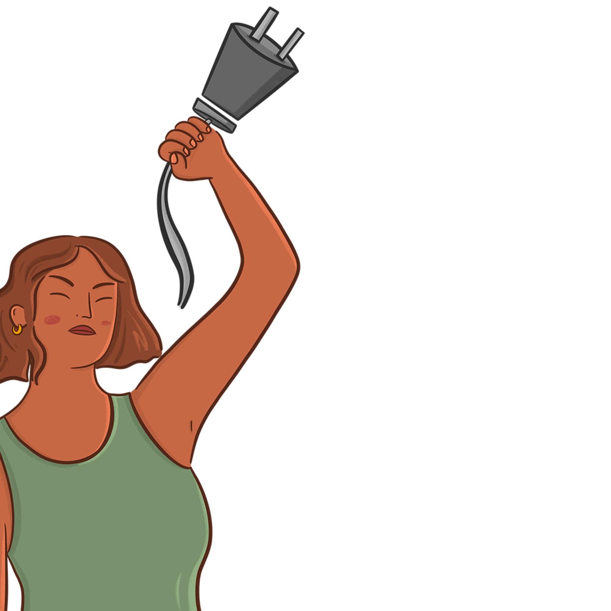 Ilustracion sobre soberanía teconológica. Autoría: Mireia Pujol