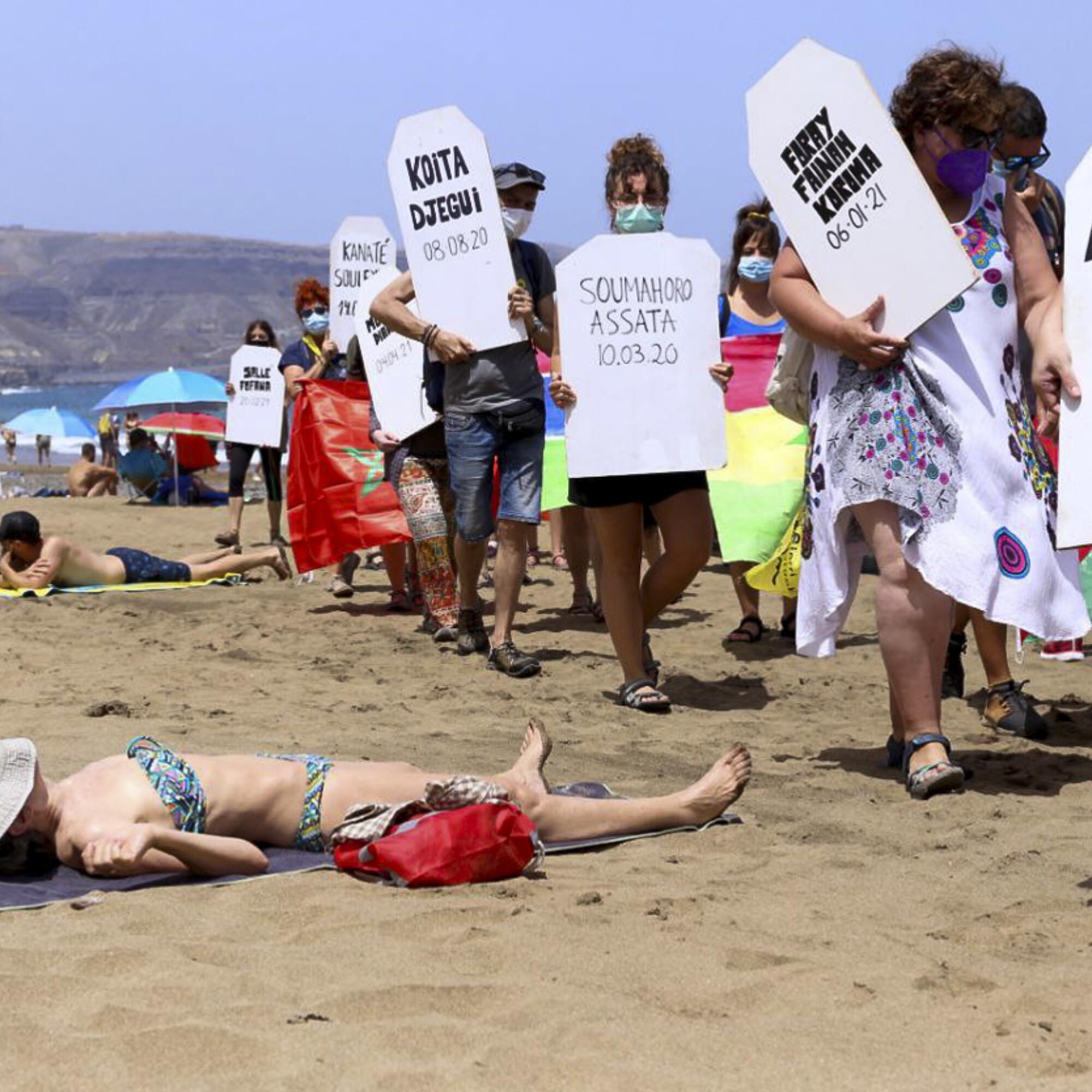 Acción Caravana Abriendo Fronteras Gran Canaria