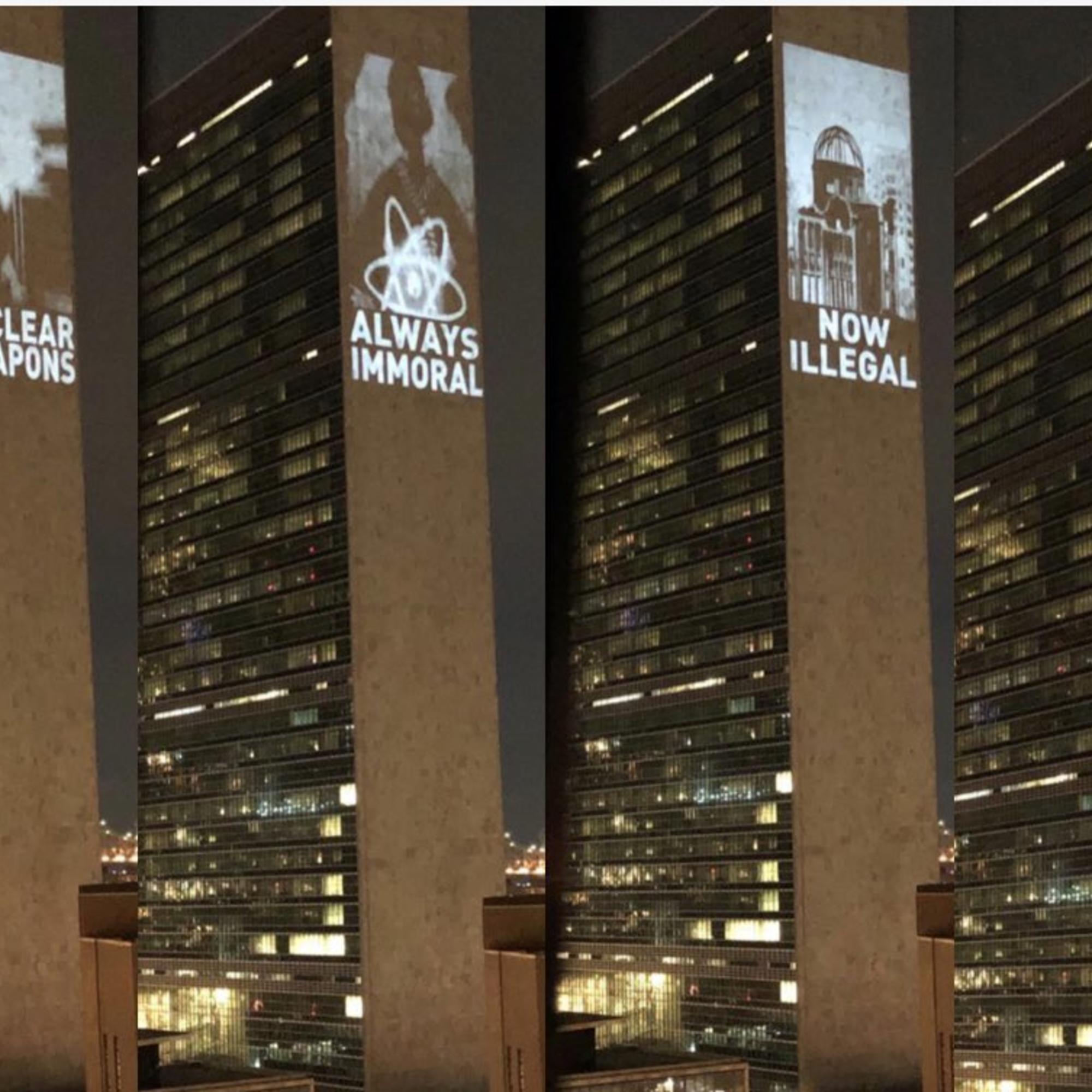 Acto durante las celebraciones por el Tratado de Prohibición de las Armas Nucleares el 22 de enero de 2021.