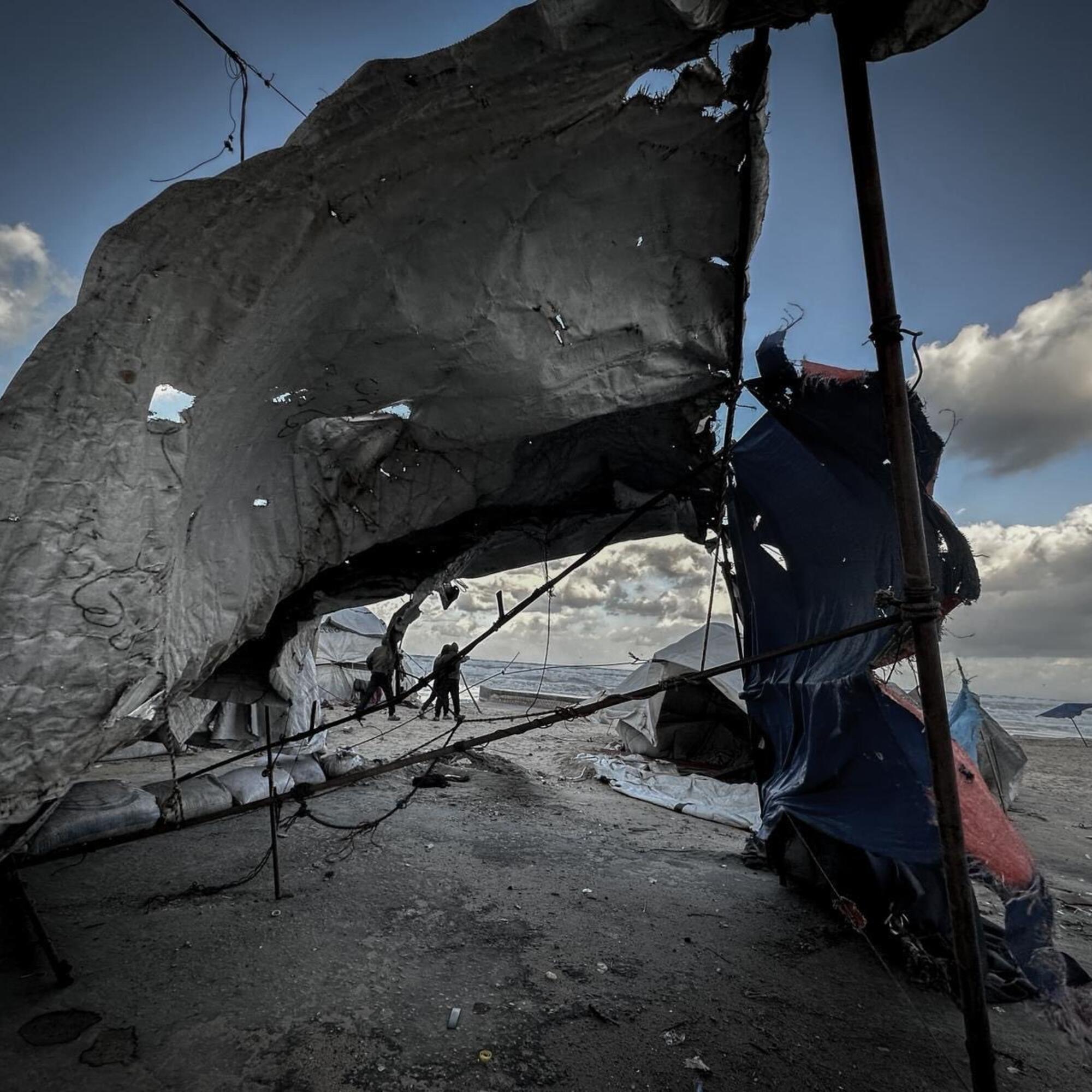 Inundaciones tienda Gaza