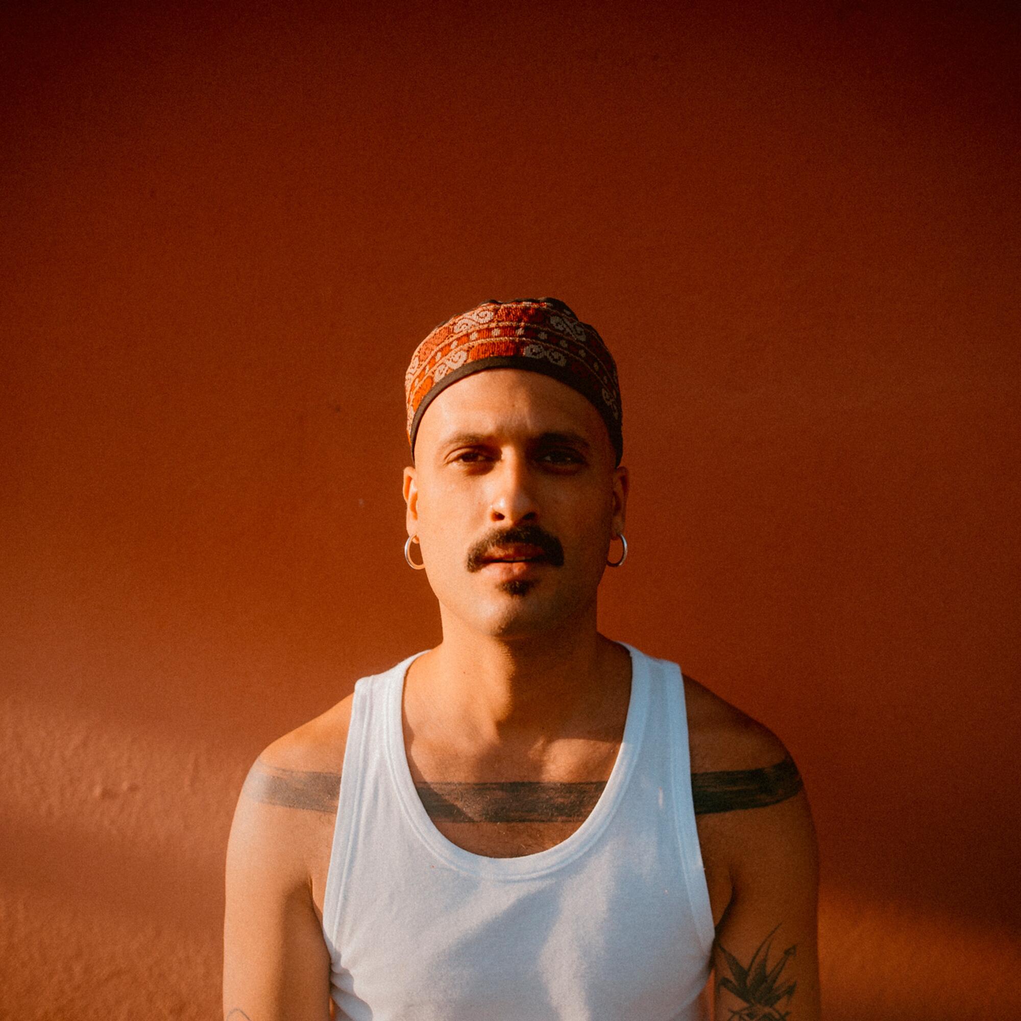 El músico palestino Ahmed Eid