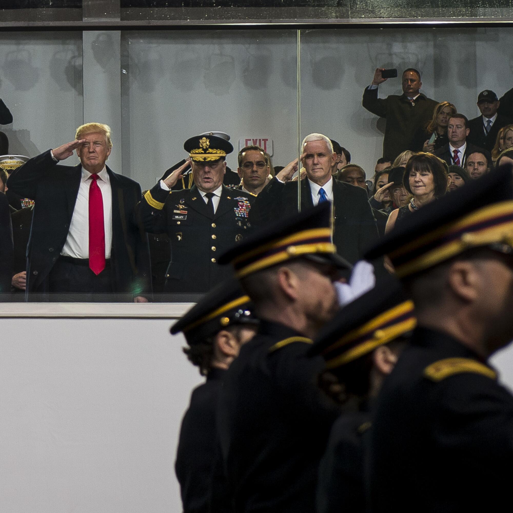 Donald Trump, en un desfile militar.