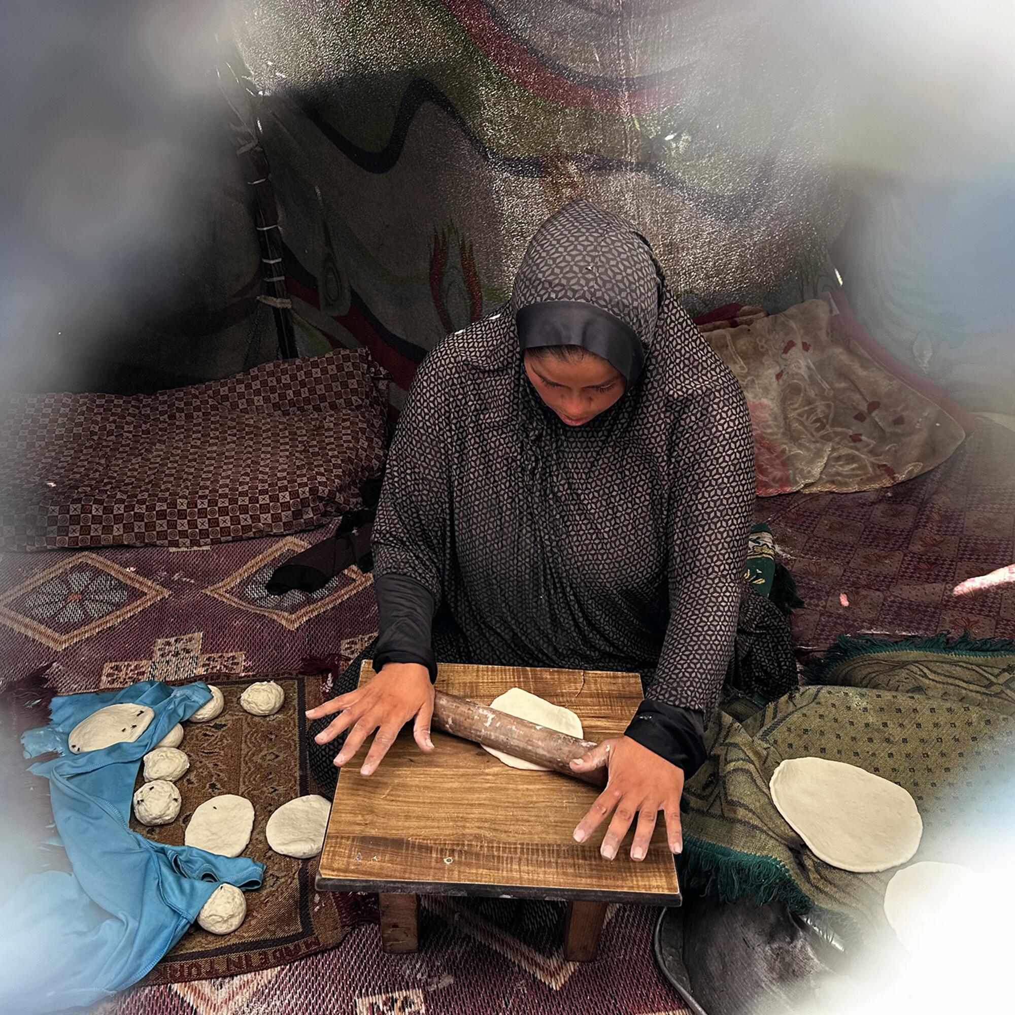 Gaza mujer pan