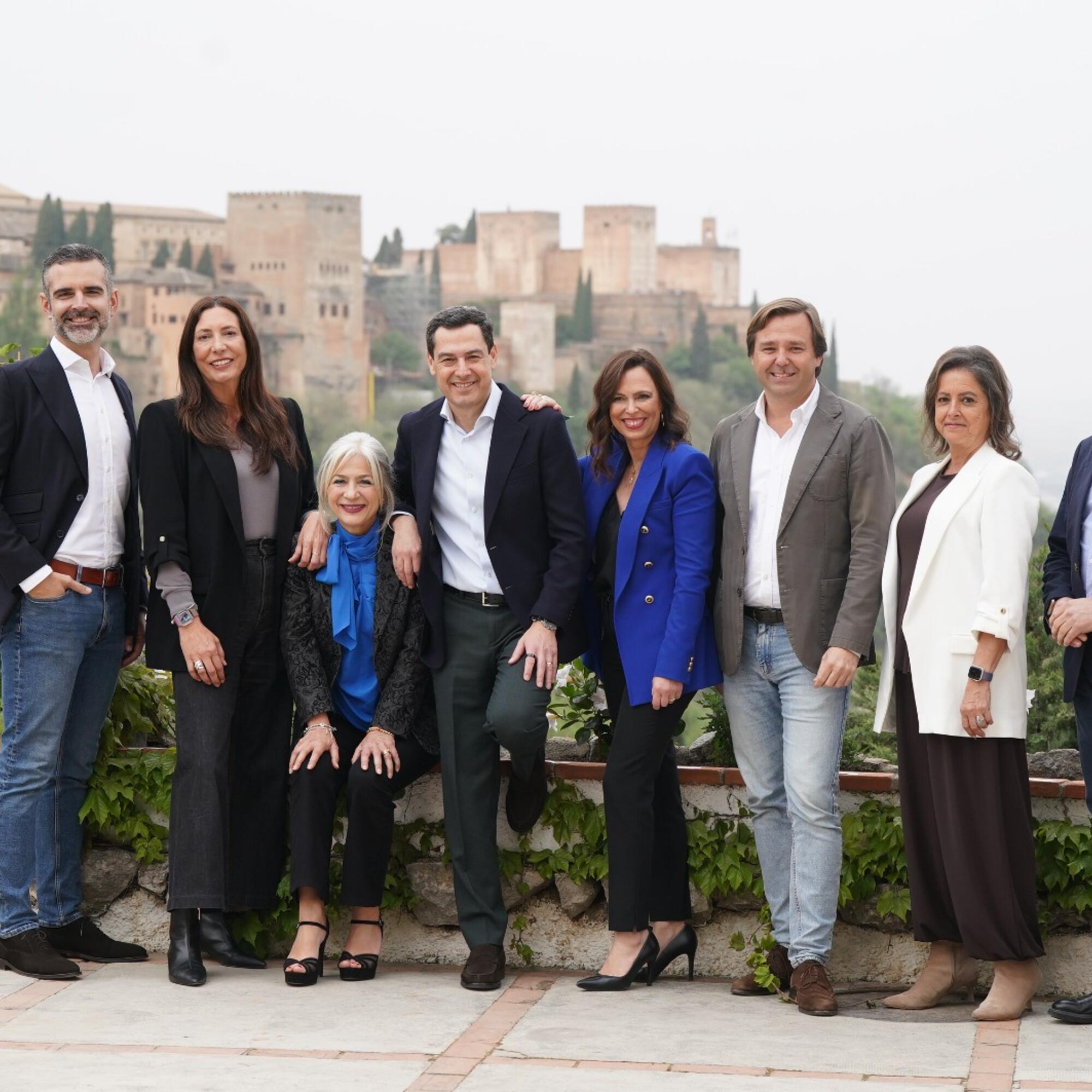 Juanma Moreno y candidatos