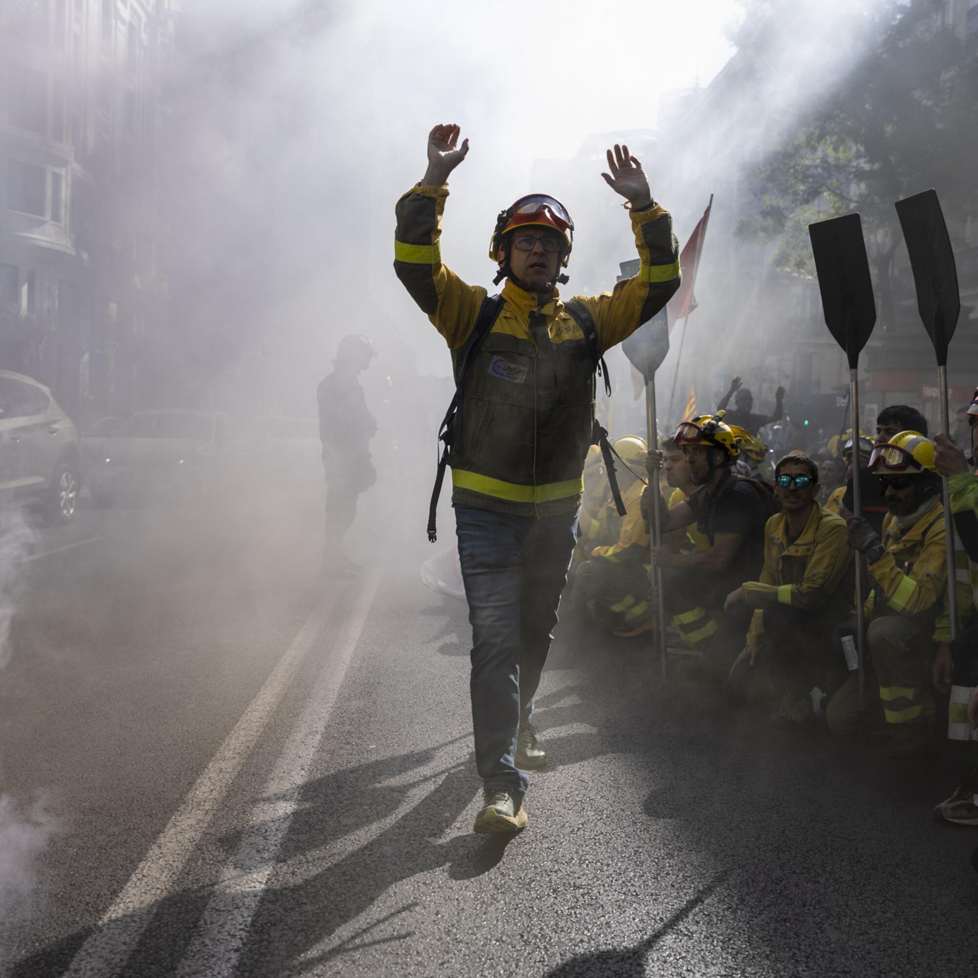 Manifestación bomberos 18 oct 01