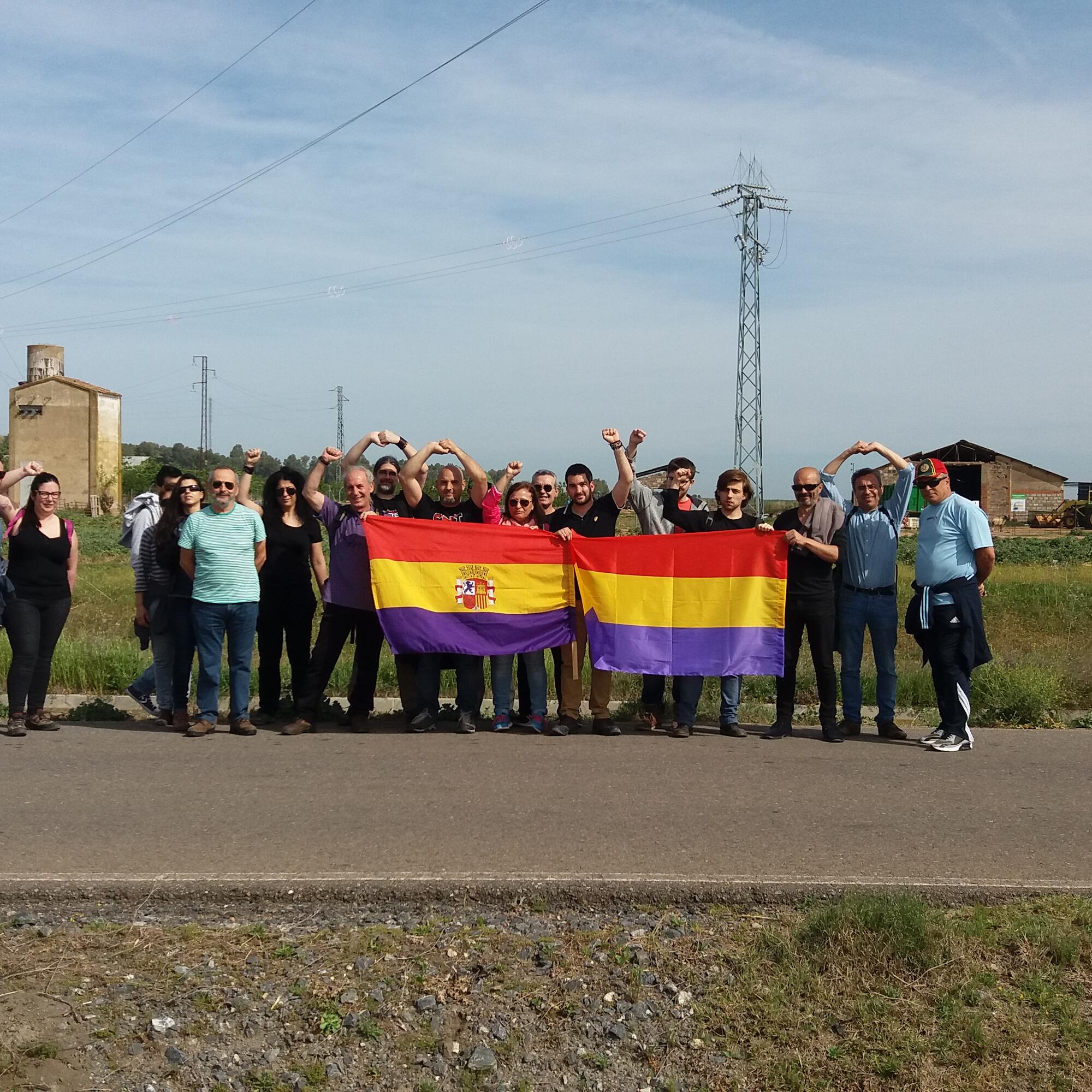 Campo de concentración franquista de las colonias militarizadas de Montijo, Extremadura. Marcha en recuerdo