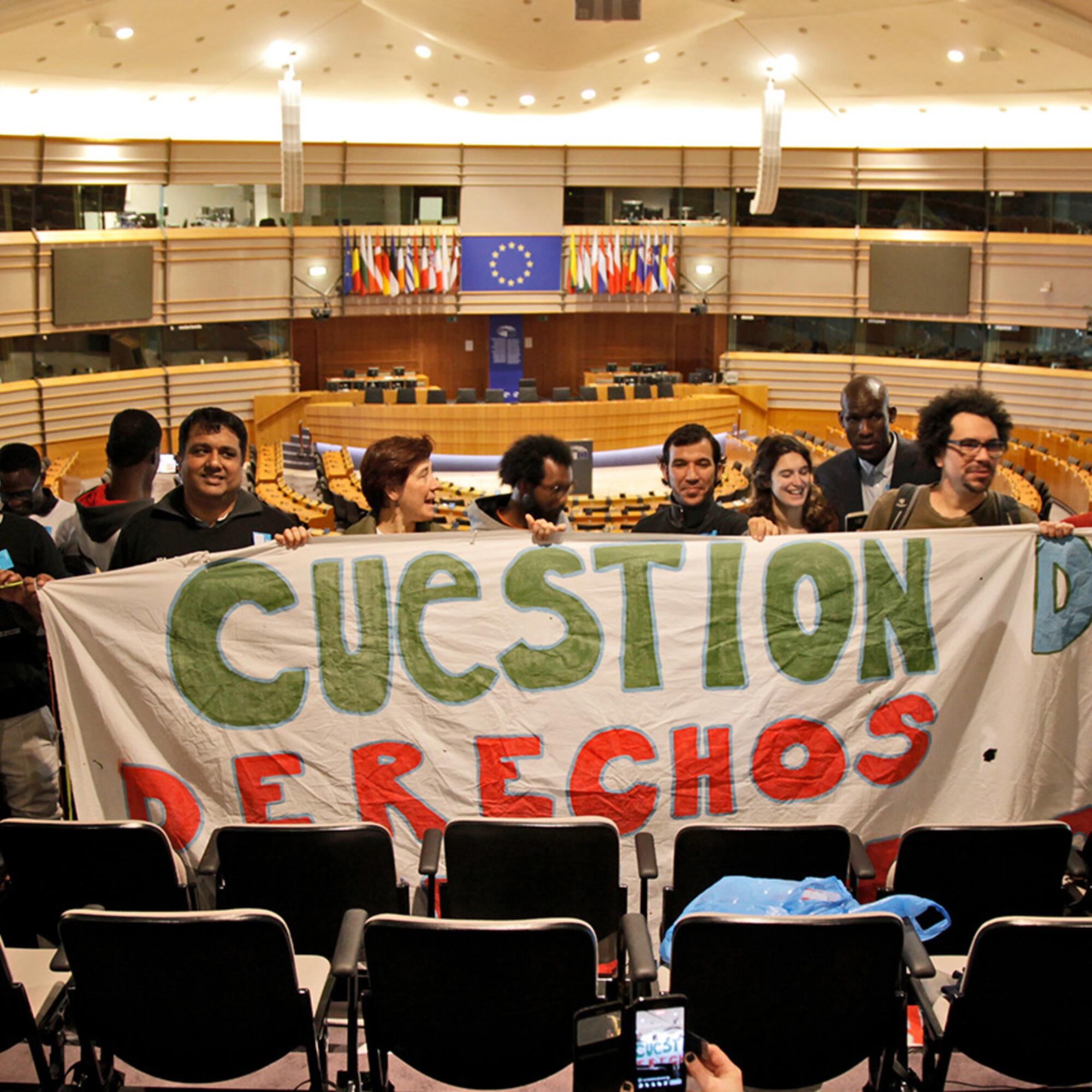 Migrantes en el Parlamento Europeo