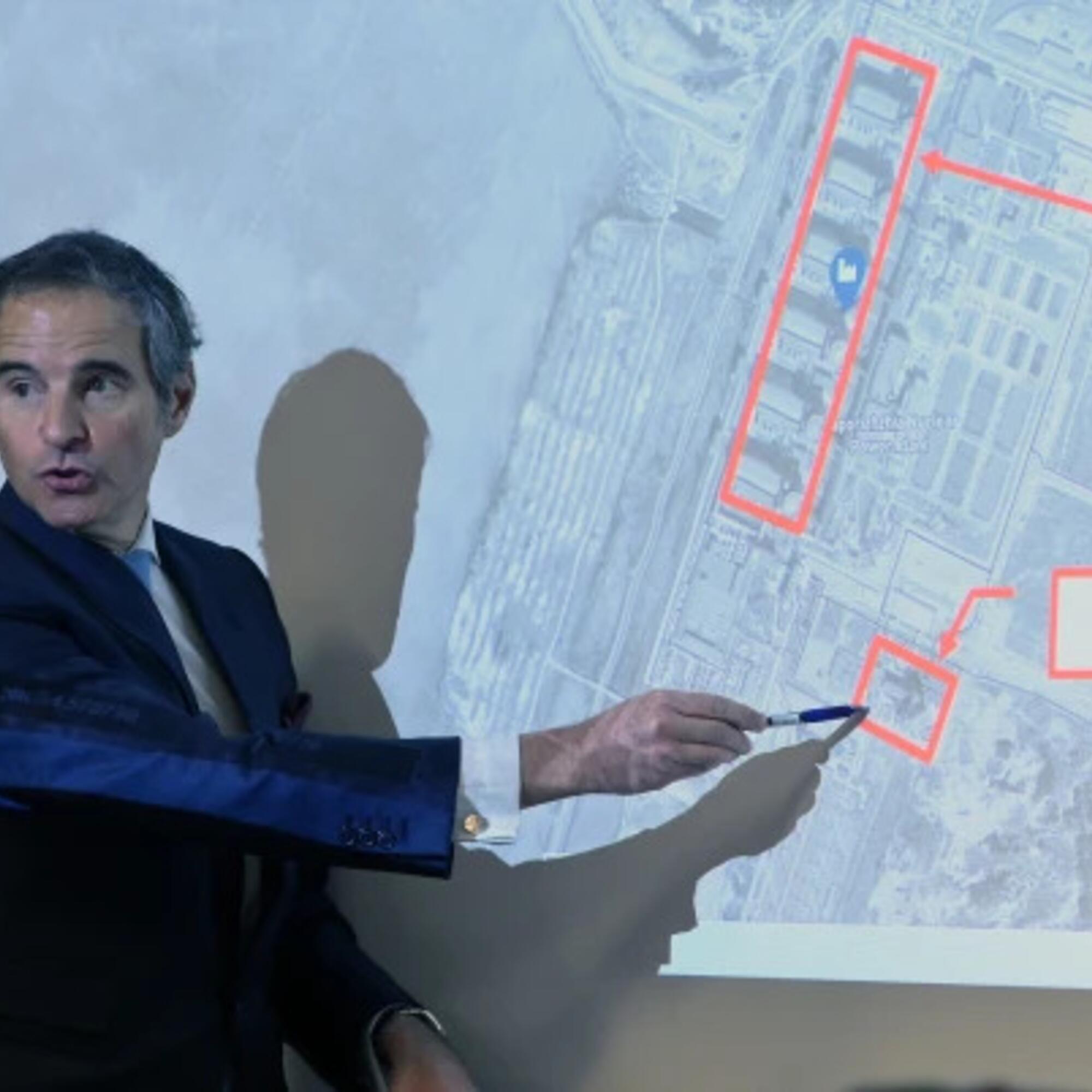 El secretario general de la OIEA, Rafael Grossi, lleva desde marzo de 2022 alertando sobre los peligros en Zaporizhzhia. Sin embargo, la agencia sigue promoviendo la expansión de la energía nuclear. Fuente: OIEA