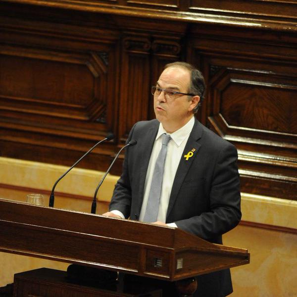Jordi Turull, durante la sesión de investidura en el Parlament de Catalunya