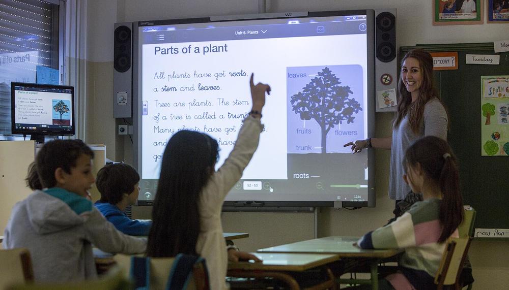 Clase de educación primaria en un colegio bilingüe de Madrid. DAVID F. SABADELL