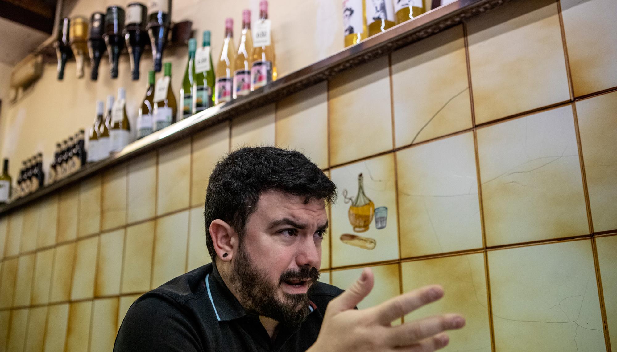 Simón Vázquez, durante la entrevista