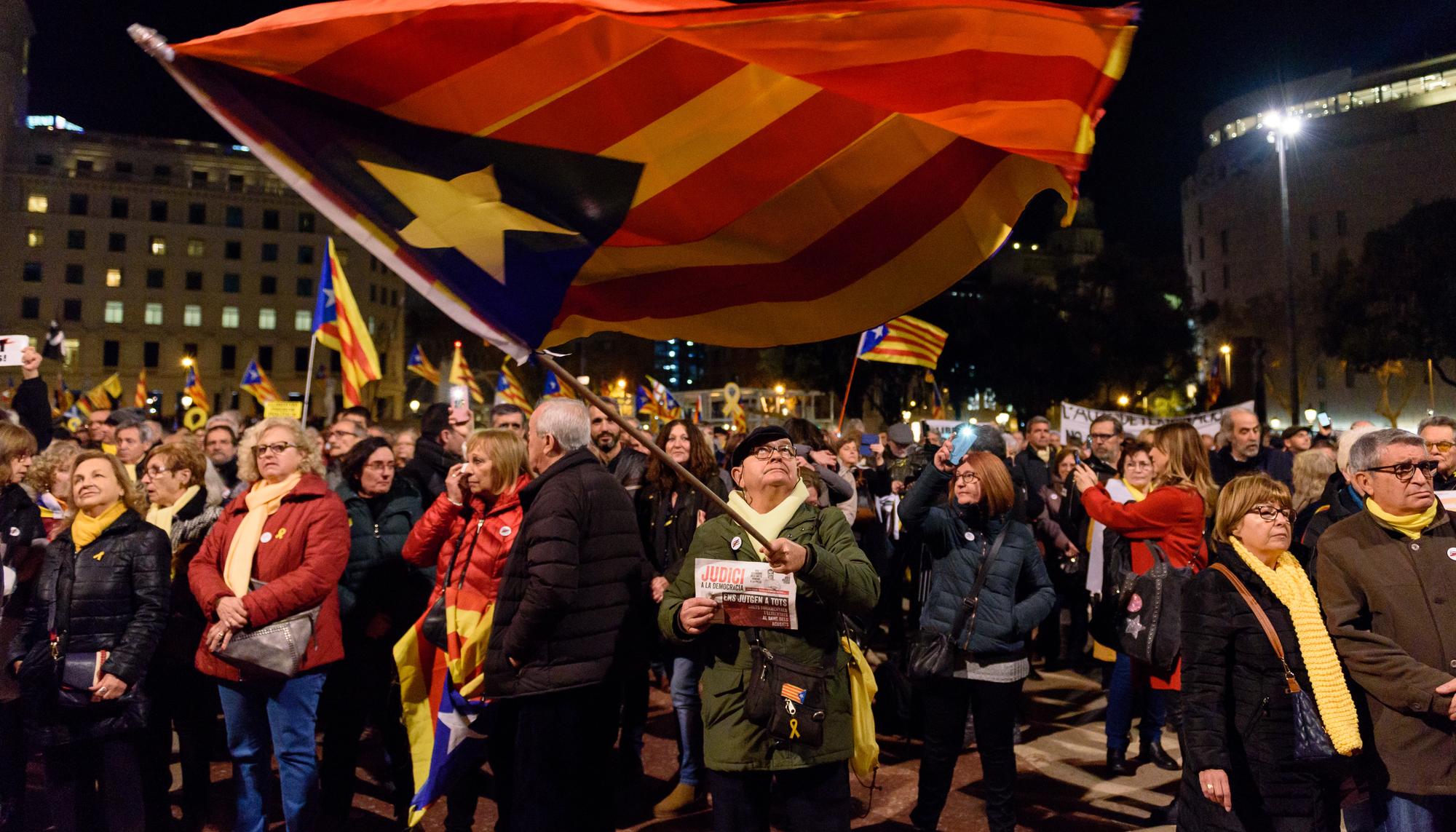 Barcelona Proces Bandera Cataluña