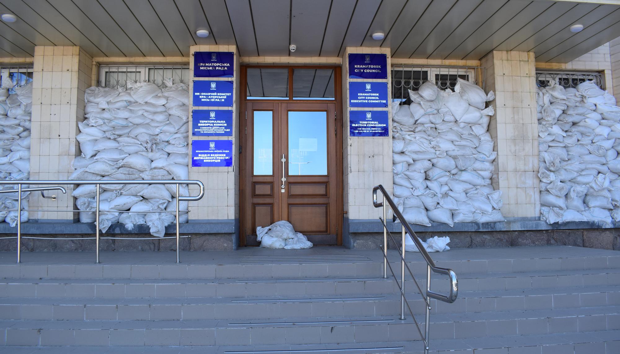 Sacos arena ayuntamiento Kramatorsk