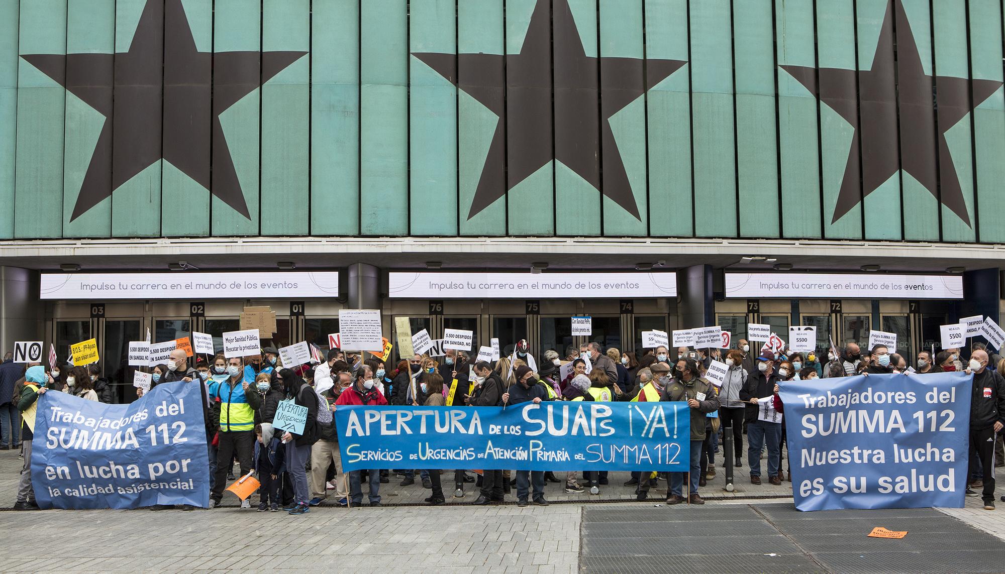 concentración en el Wizink contra el cierre de los Servicios de Urgencia de la Atención Primaria en la Comunidad de Madrid - 10