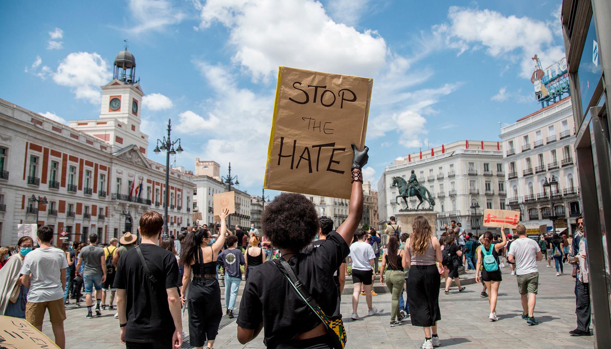 #BlackLivesMatter Madrid stop hate