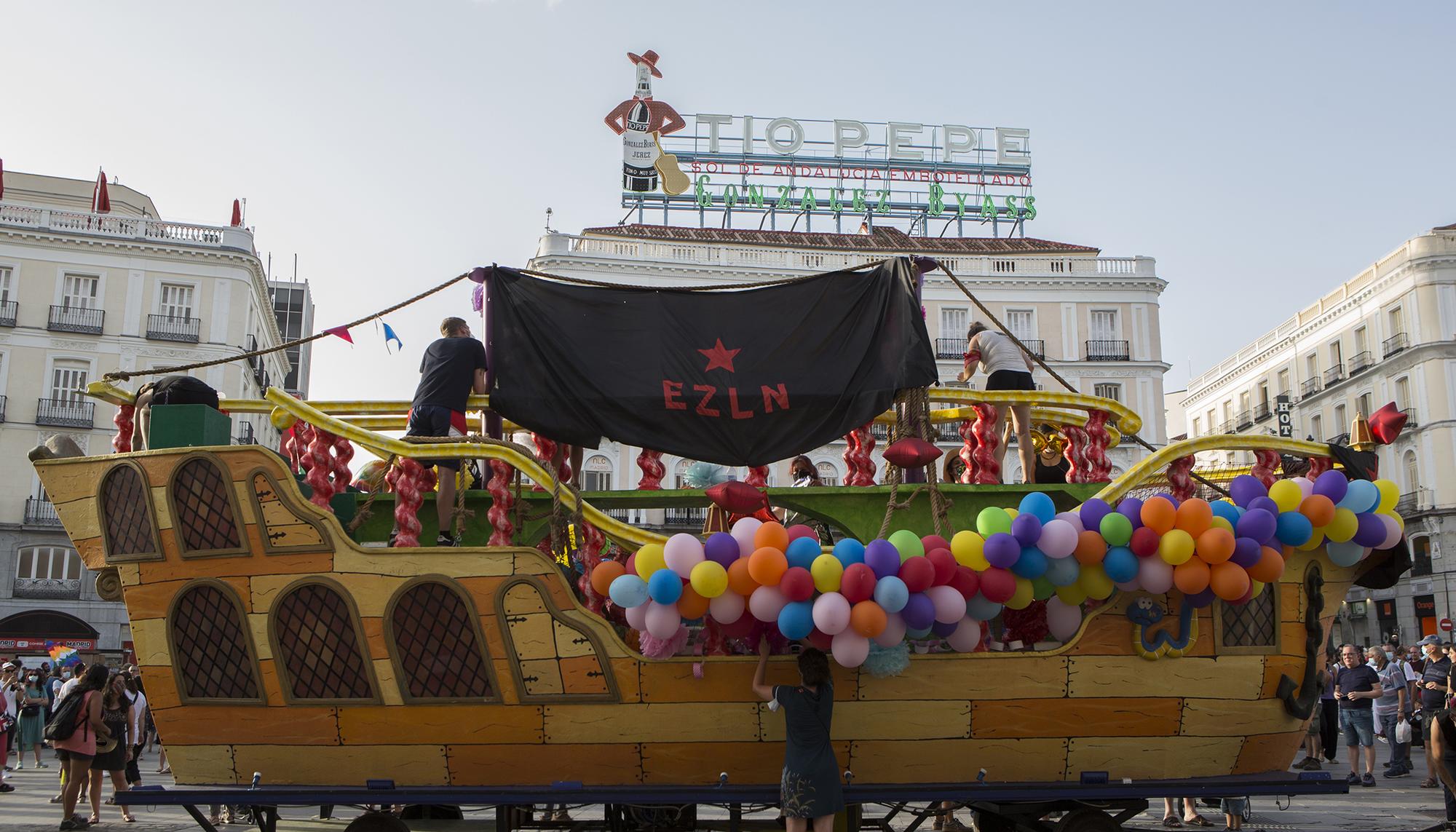 Zapatistas en Madrid, manifestación 13 de agosto 2021 - 1