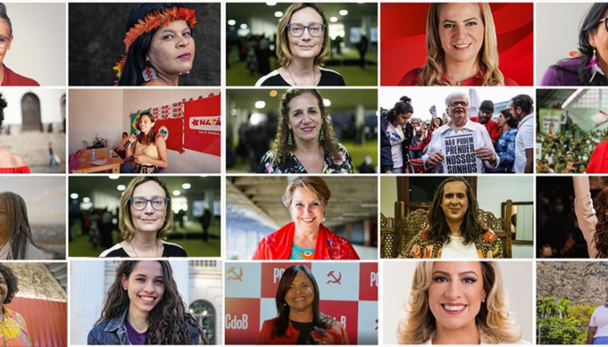 Candidatas Brasil collage Midia Ninja