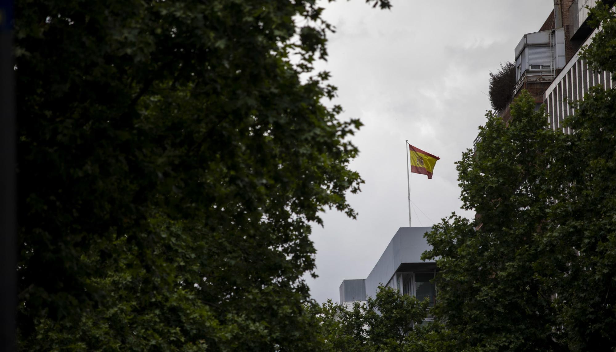 Bandera España barrio Salamanca