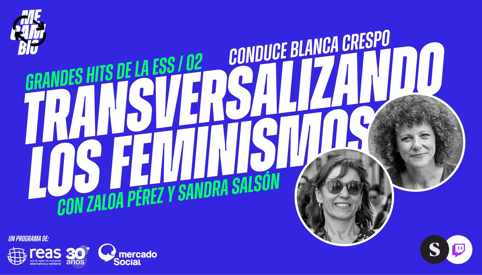 Cartela del programa de twitch que inspira la entrevista Transversalizando los feminismos (Autoría: El salto)