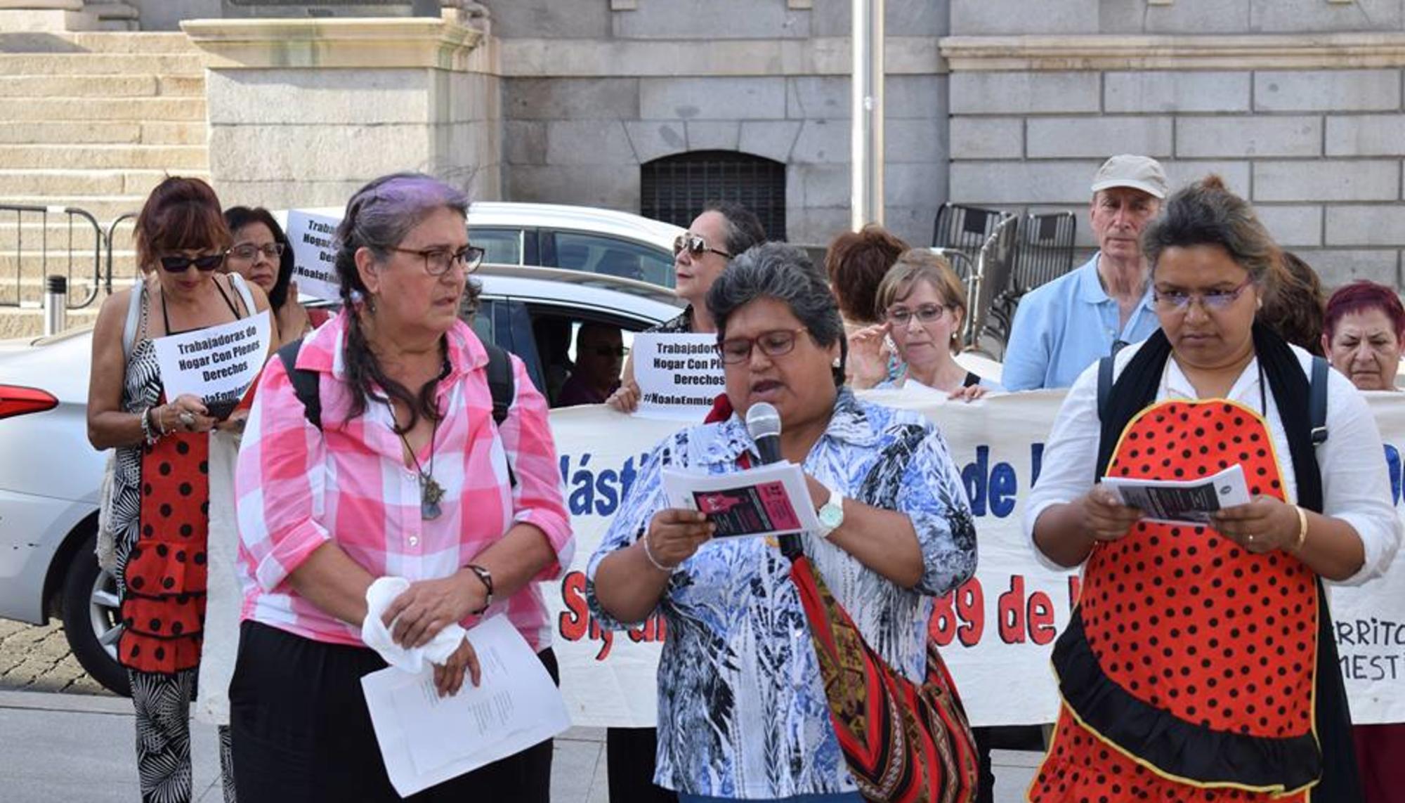 Concentración empleadas hogar en el Congreso