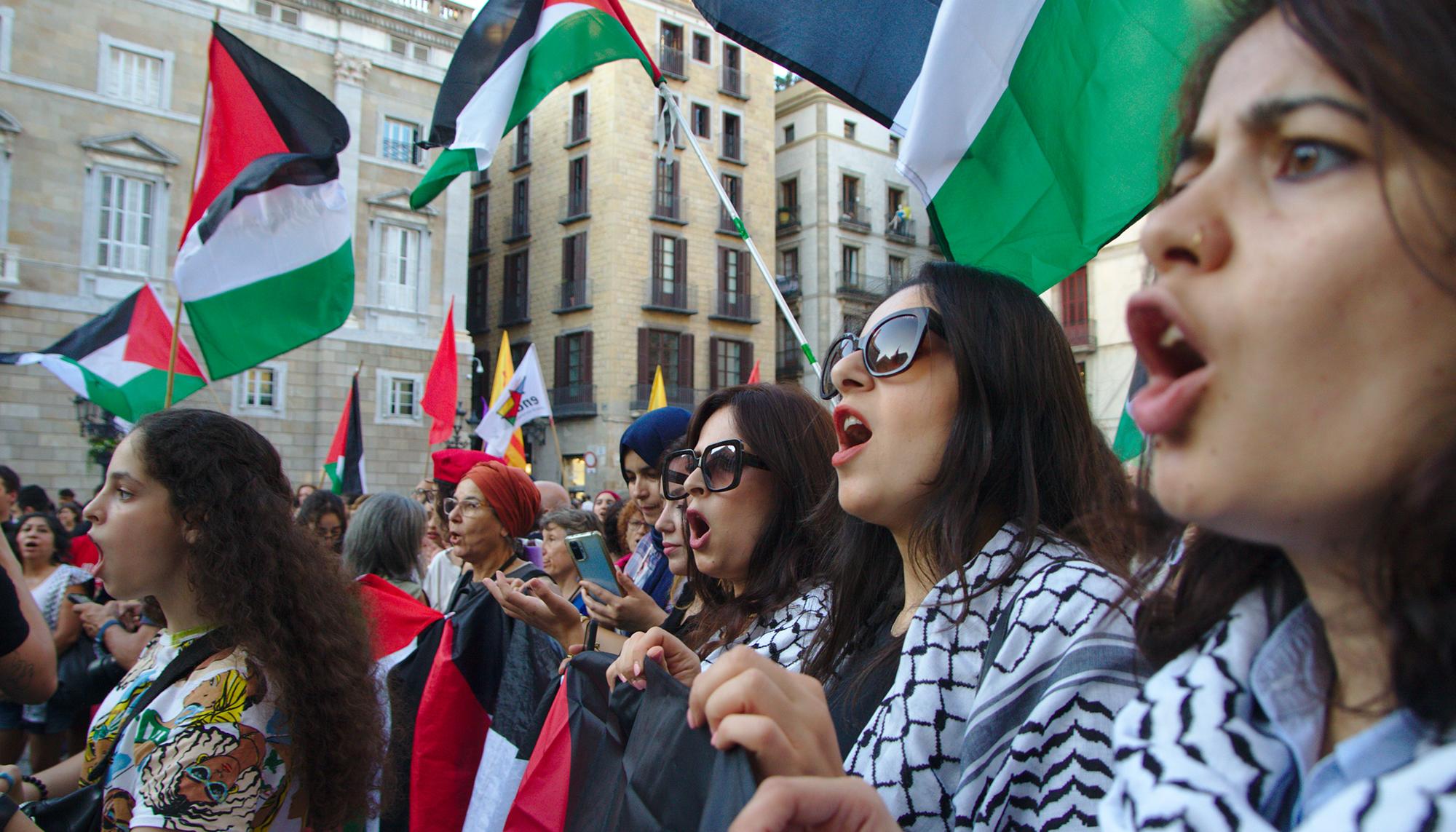 Concentración de apoyo al pueblo Palestino  Barcelona - 8