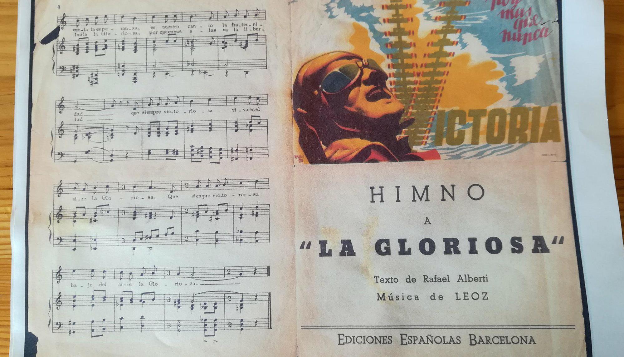 Musica y texto del himno a la aviación republicana