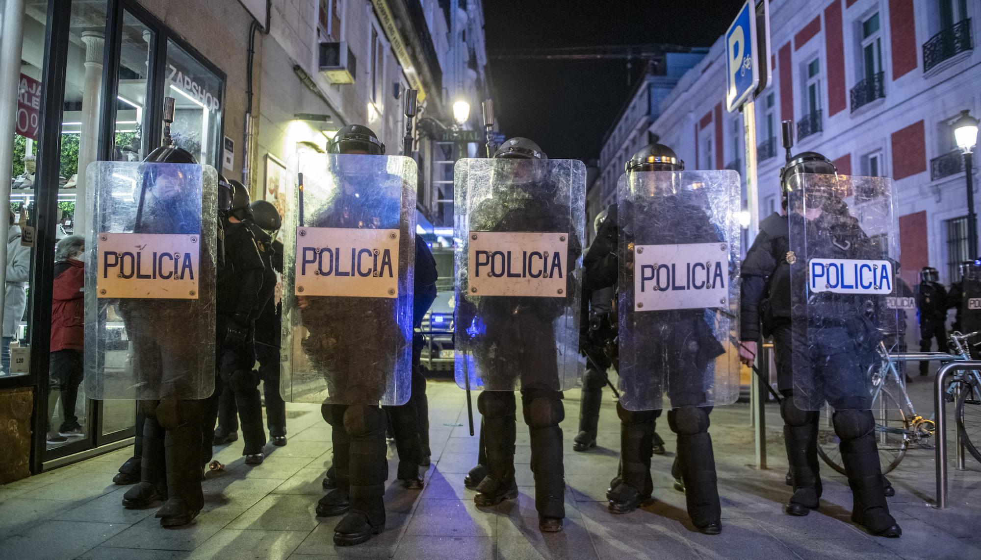 Manifestación en Madrid contra el encarcelamiento del rapero Pablo Hasél. - 9