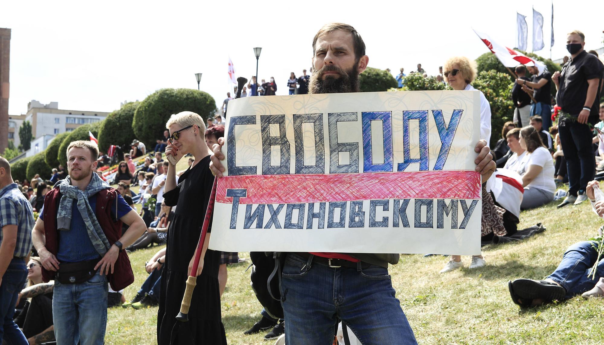 Protestas en Minsk