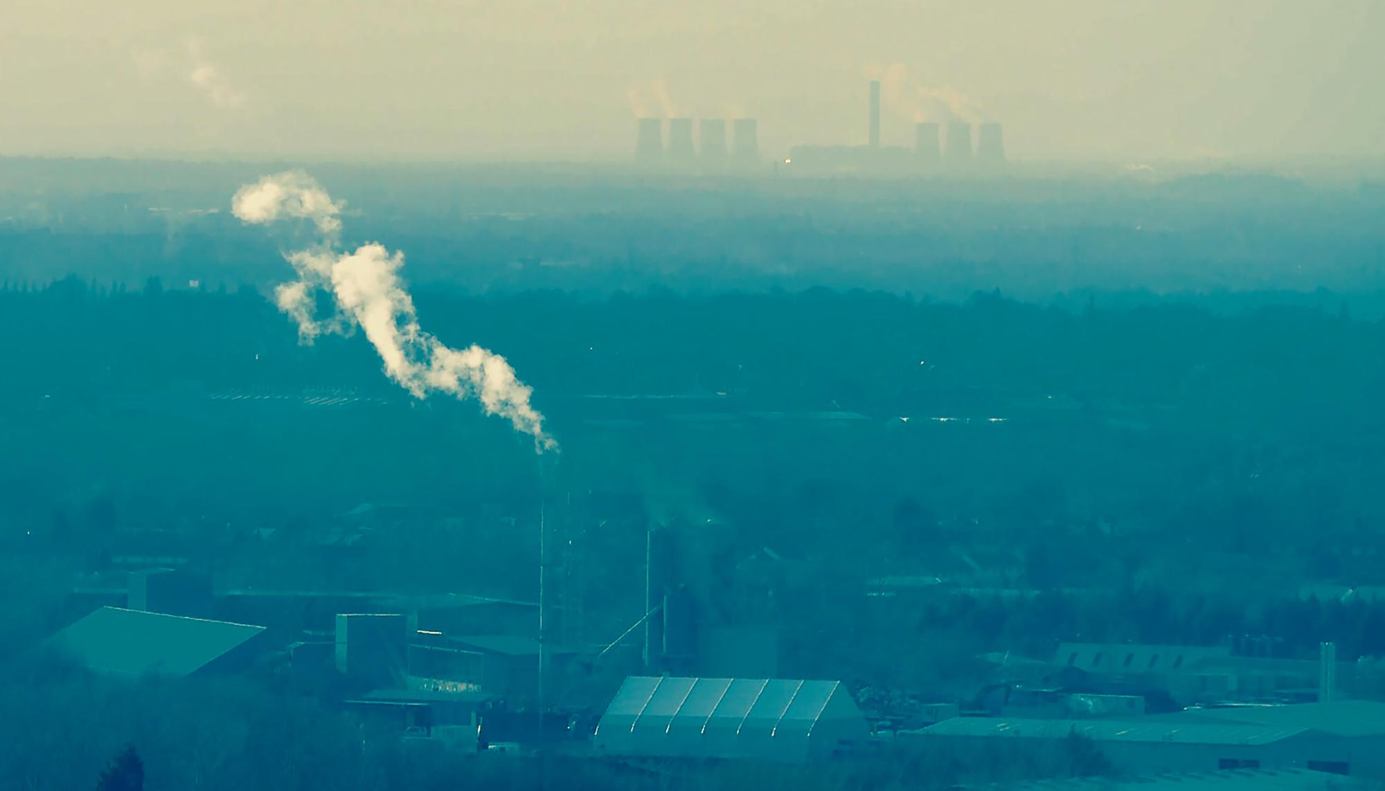 Cambio climatico contaminacion fabrica